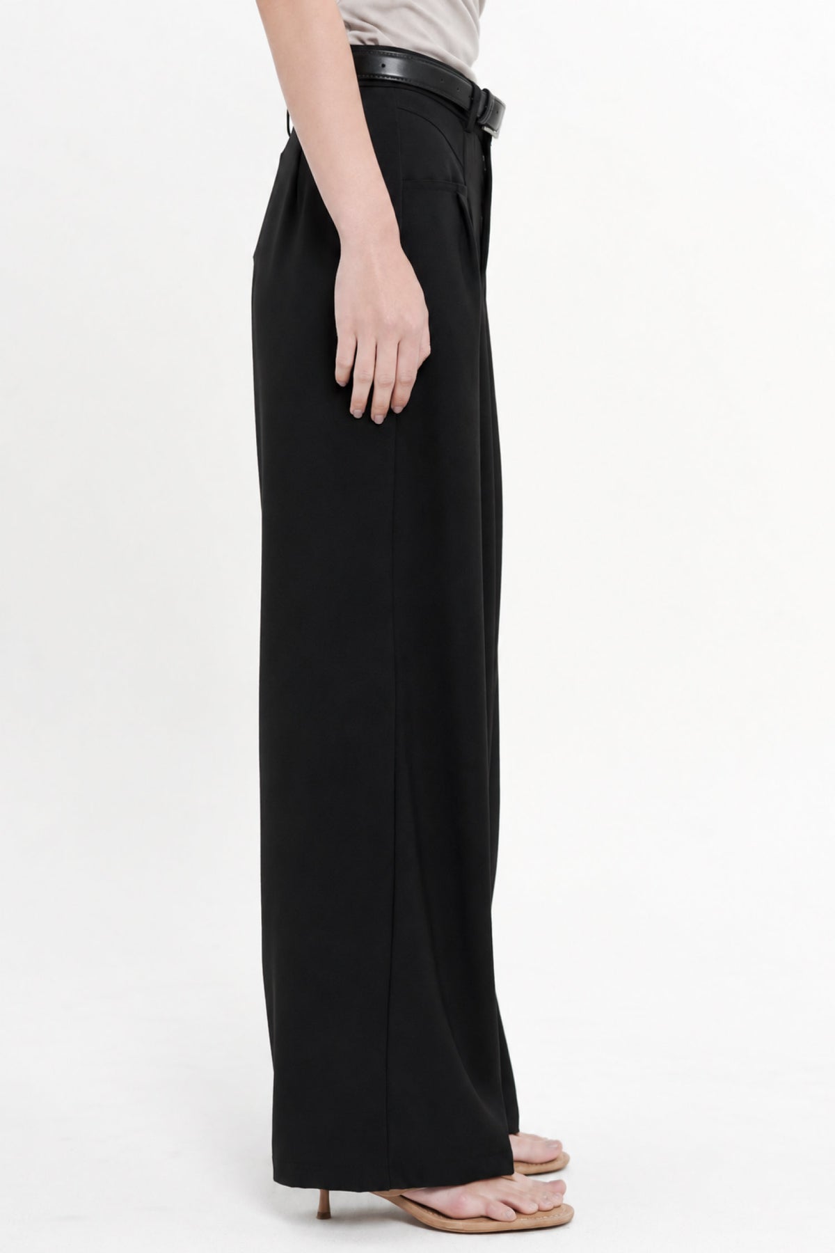 Sermon High-Waist Flare Trouser In Black