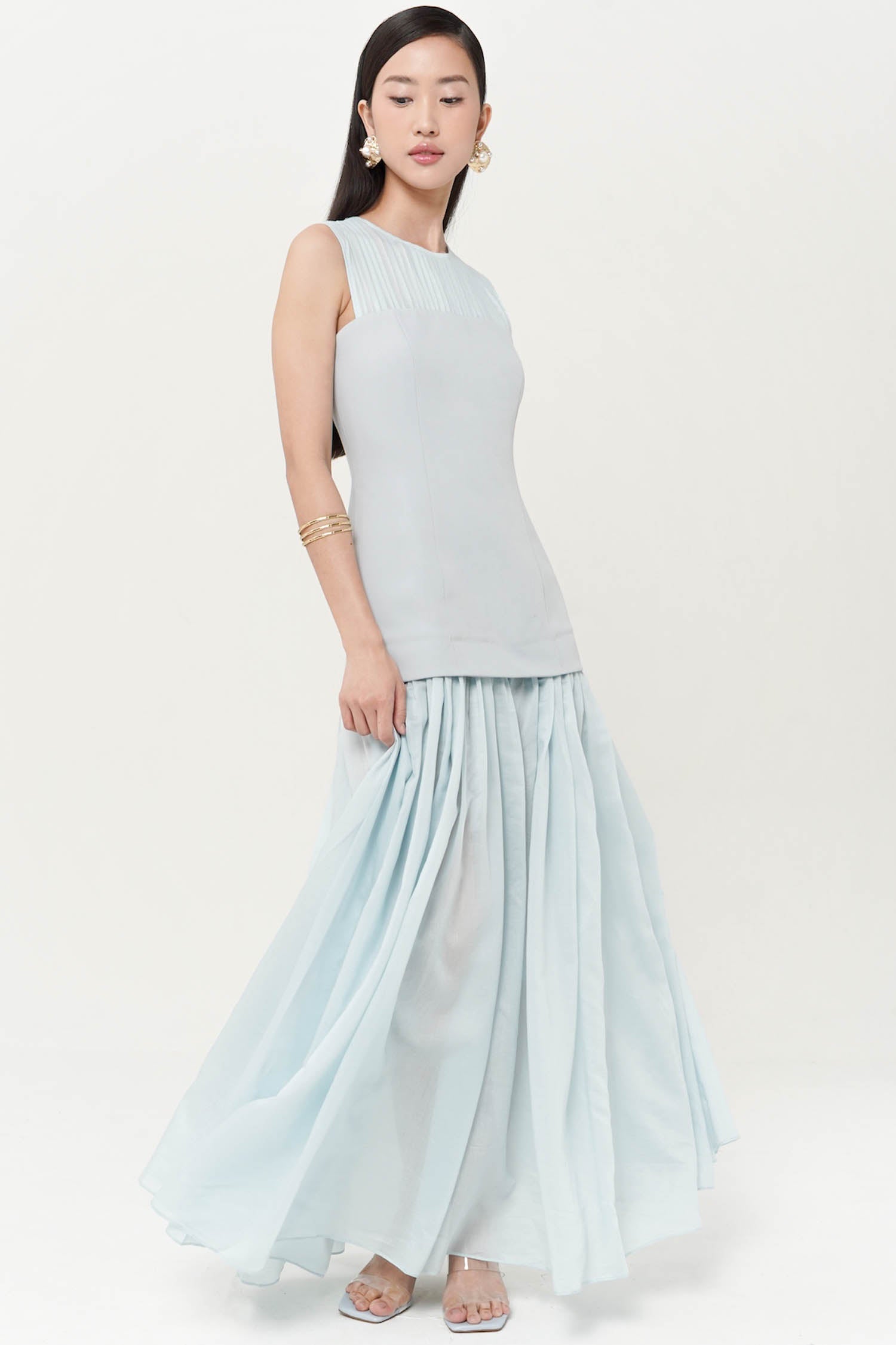 Peonia Dress In Powder Blue