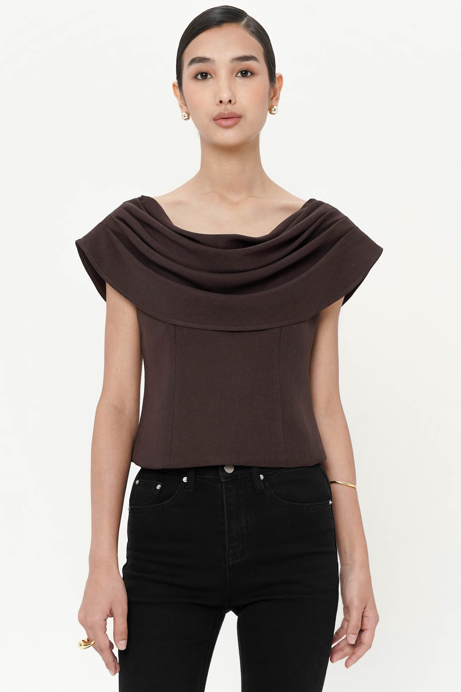 Paislee Top In Espresso (Last Piece)