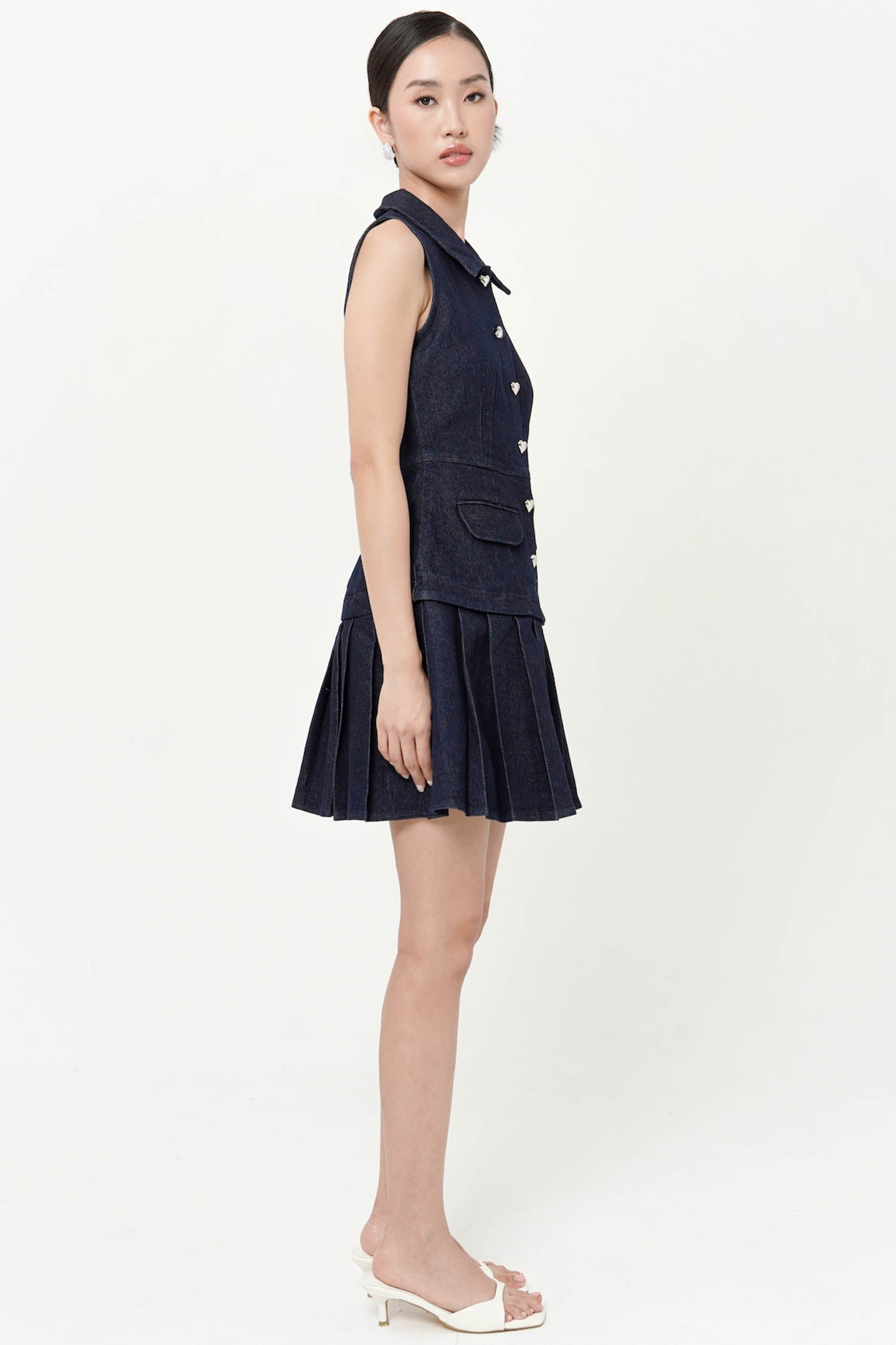 Hollis Dress In Dark Denim