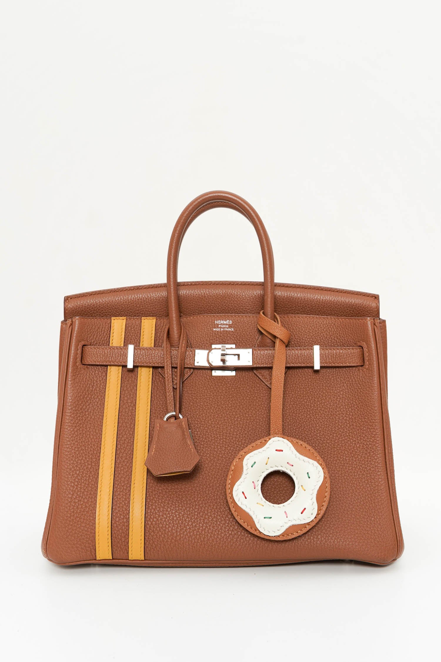 Glazey Donutella Leather Charm In Brown
