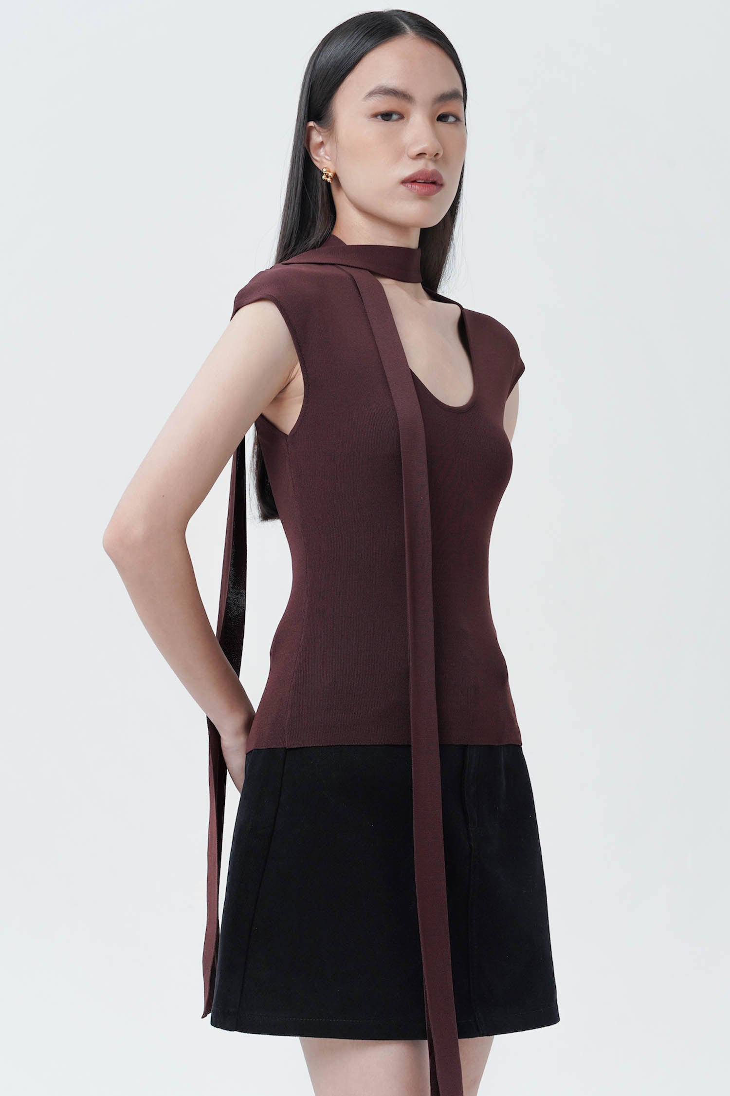 Arata Top In Brown (1 LEFT)