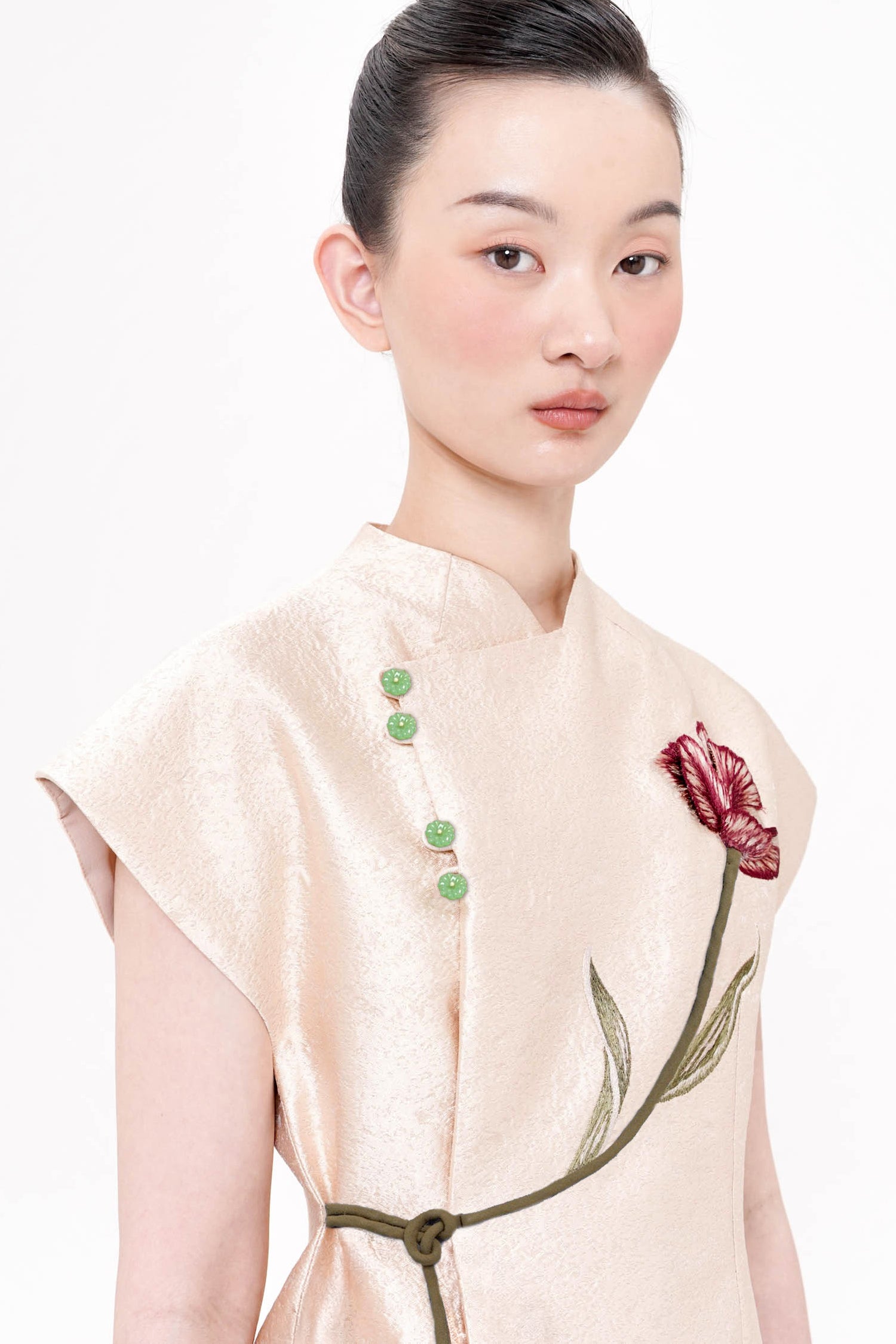 Ning Wrap Top In Nude