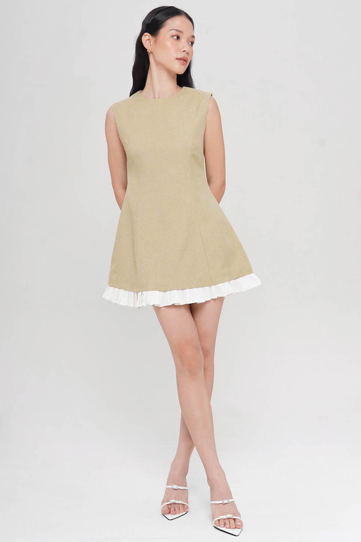 Rietta Mini Dress In Khaki