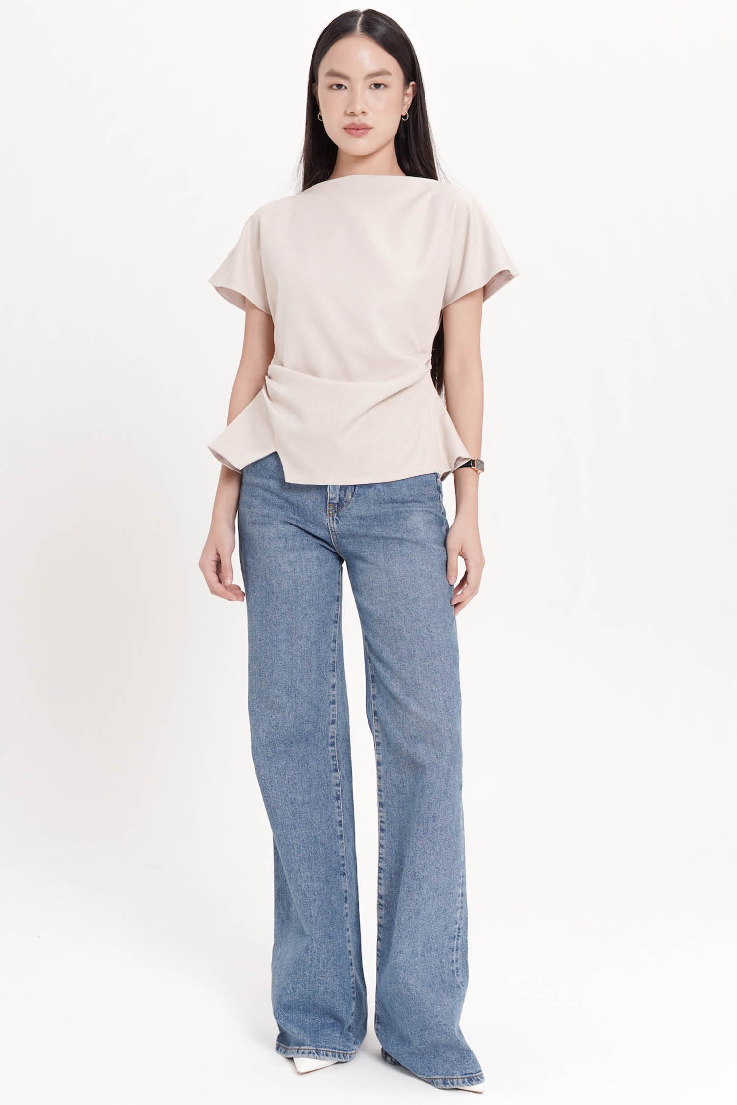 Sennan Cinched Top In Oat