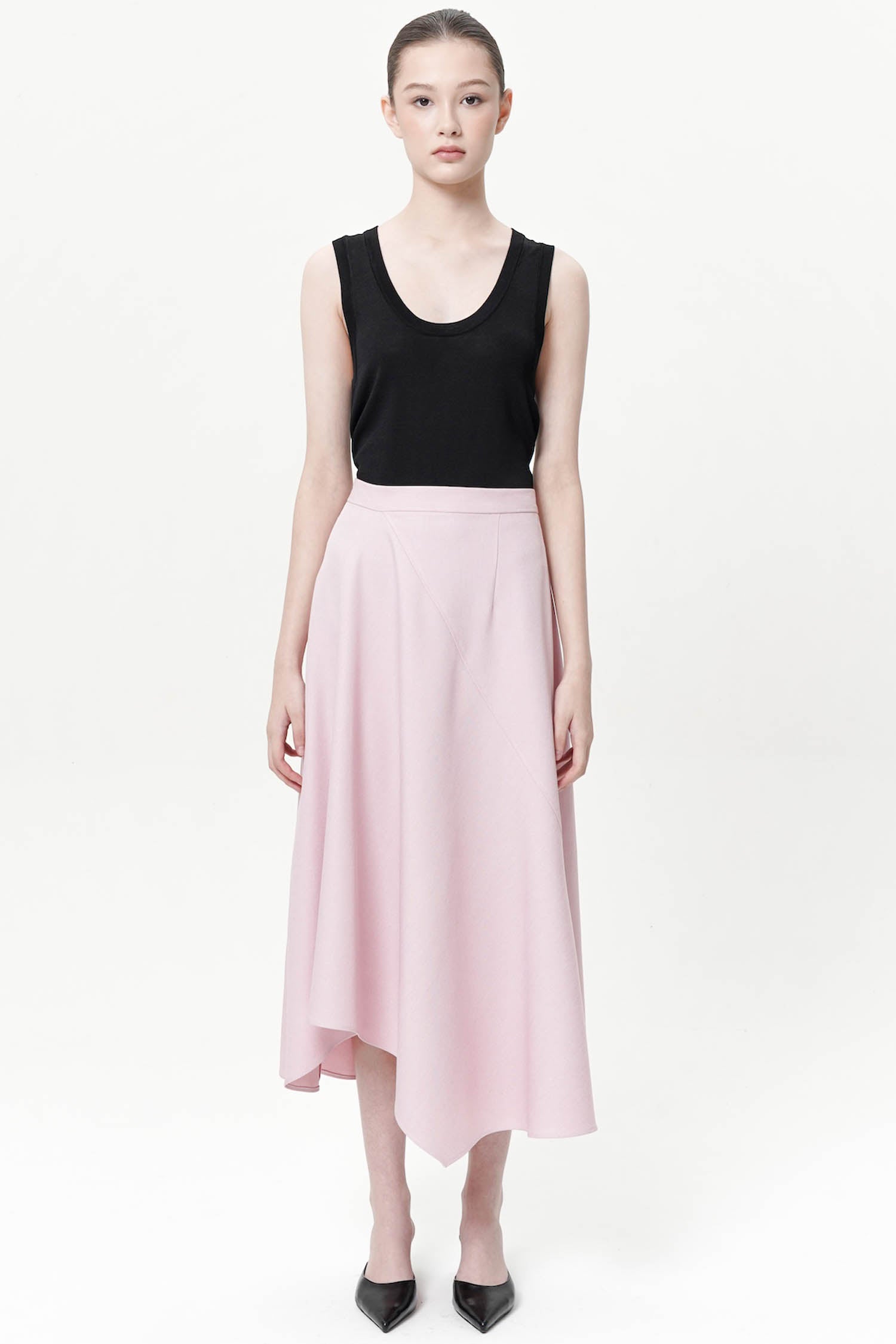 Blaine Asymmetrical Skirt In Pink