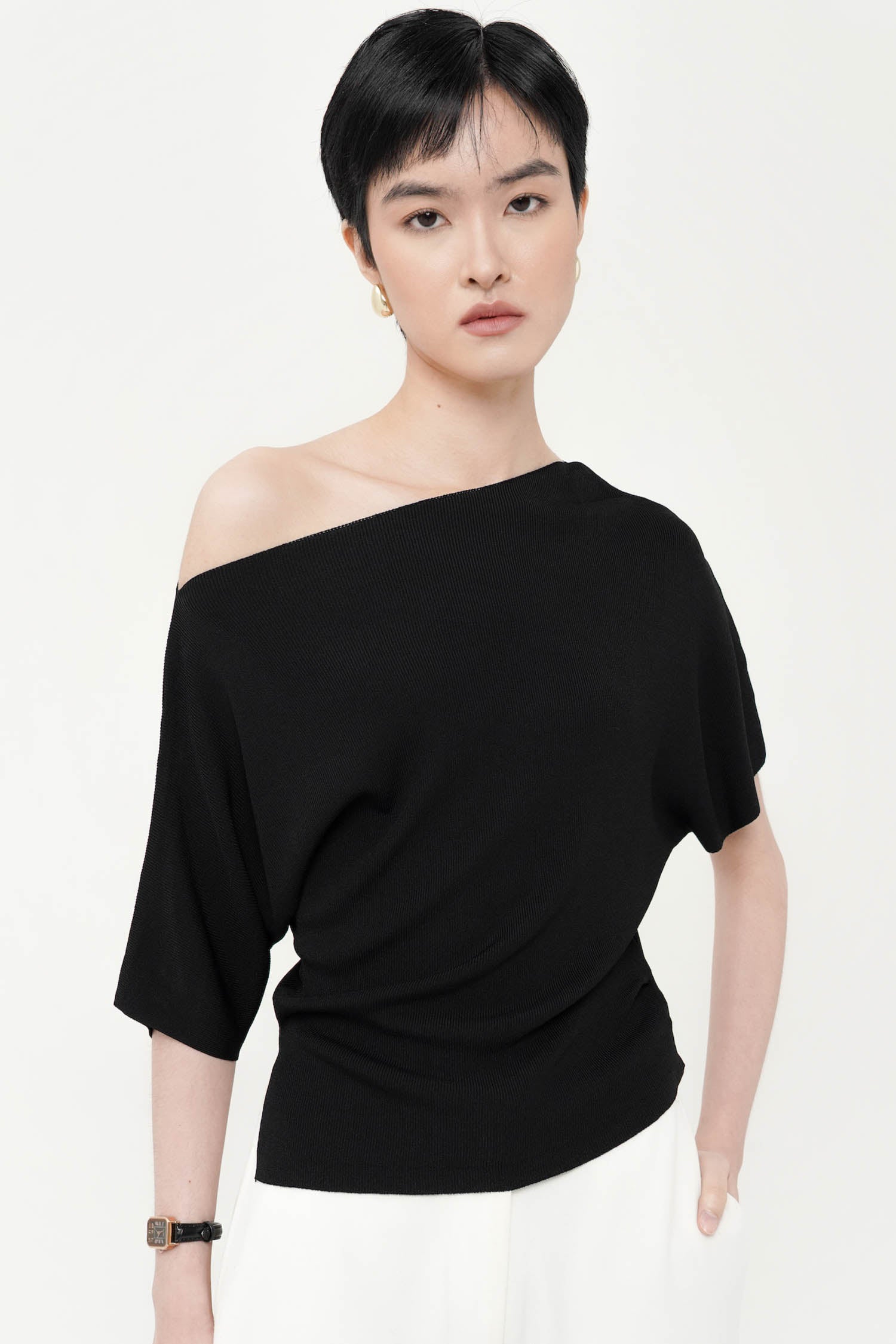 Ethelyn Top In Black