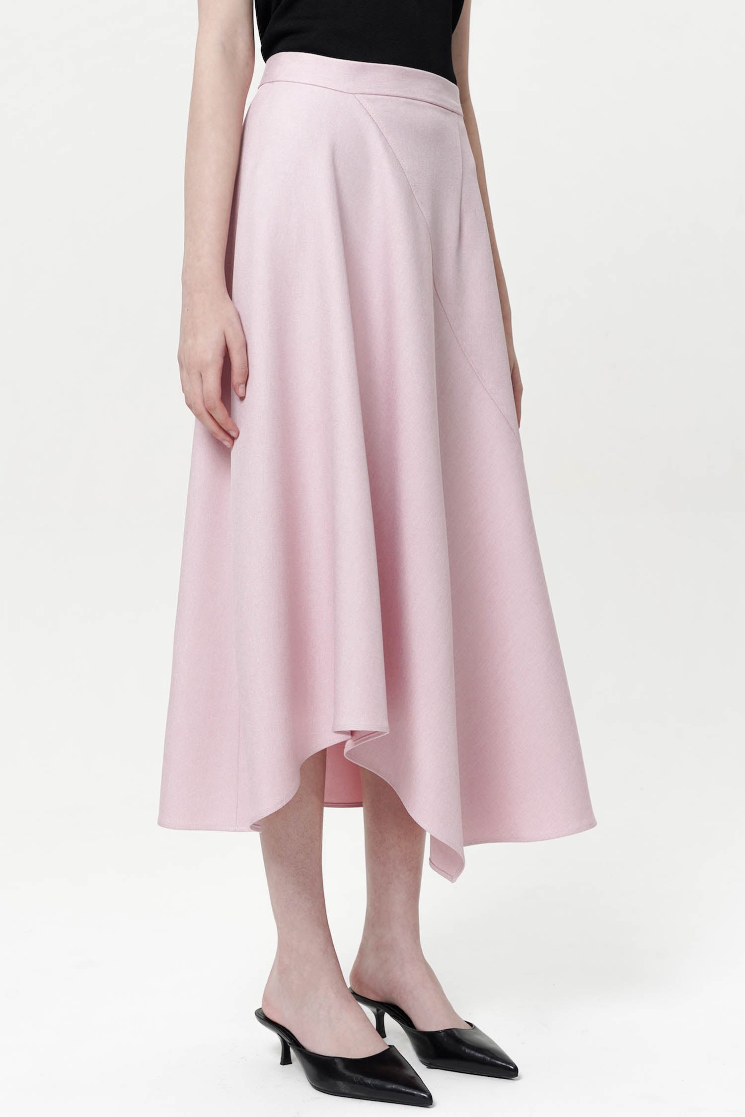 Blaine Asymmetrical Skirt In Pink