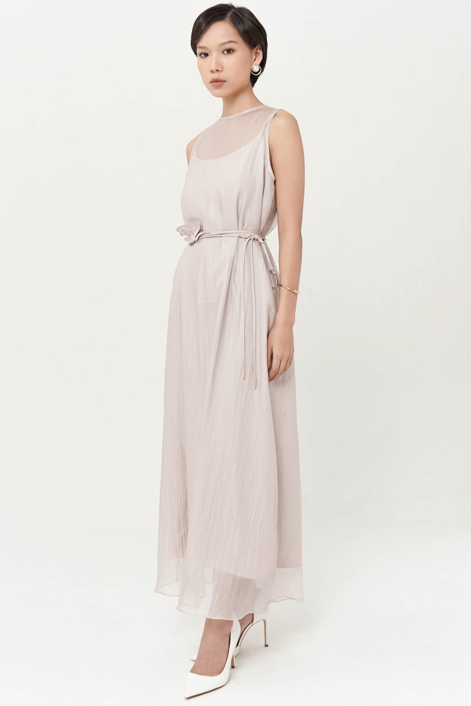 Billie Layered Dress In Nude