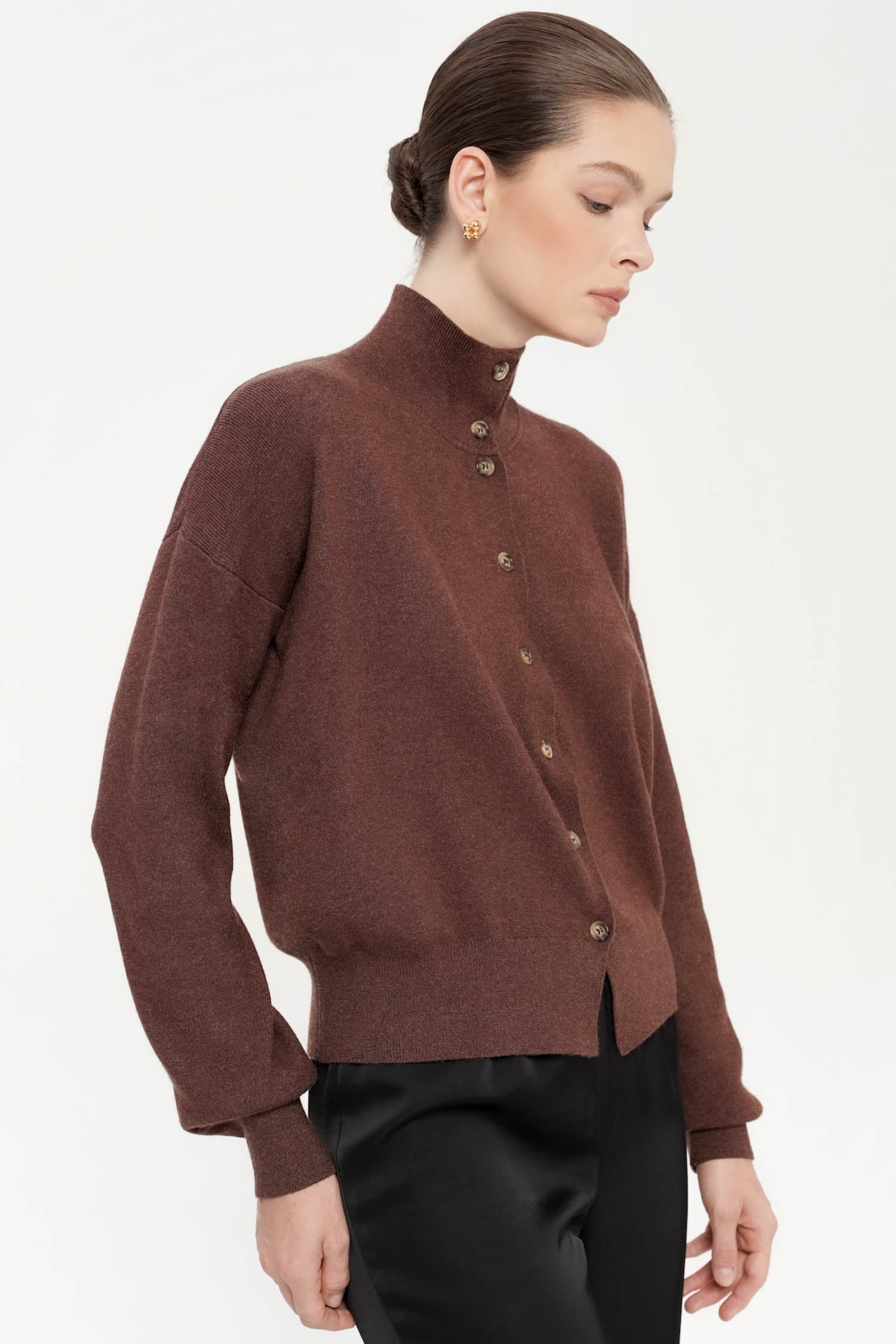 Elan Oversized Cardigan In Wine