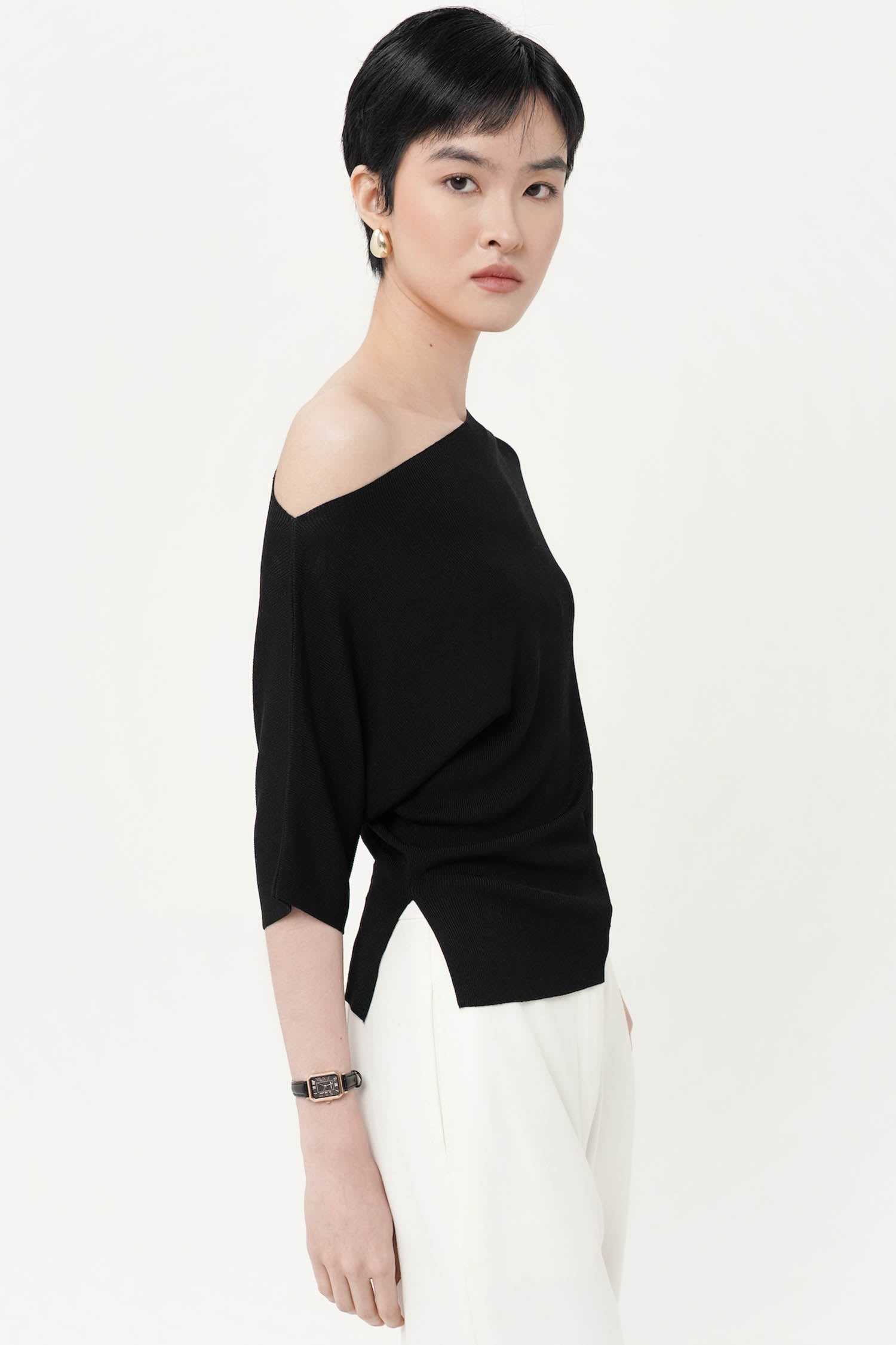 Ethelyn Top In Black