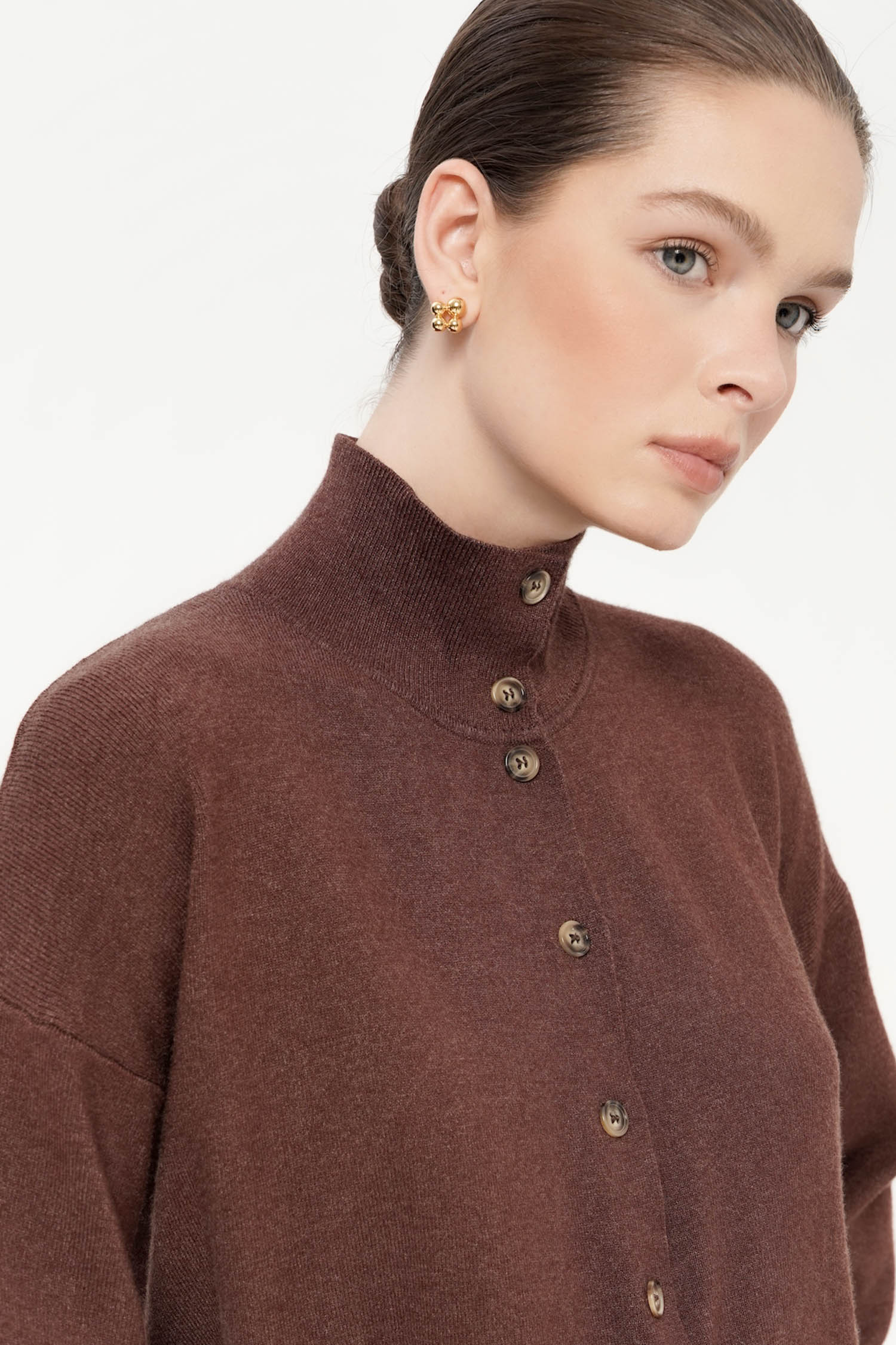 Elan Oversized Cardigan In Wine