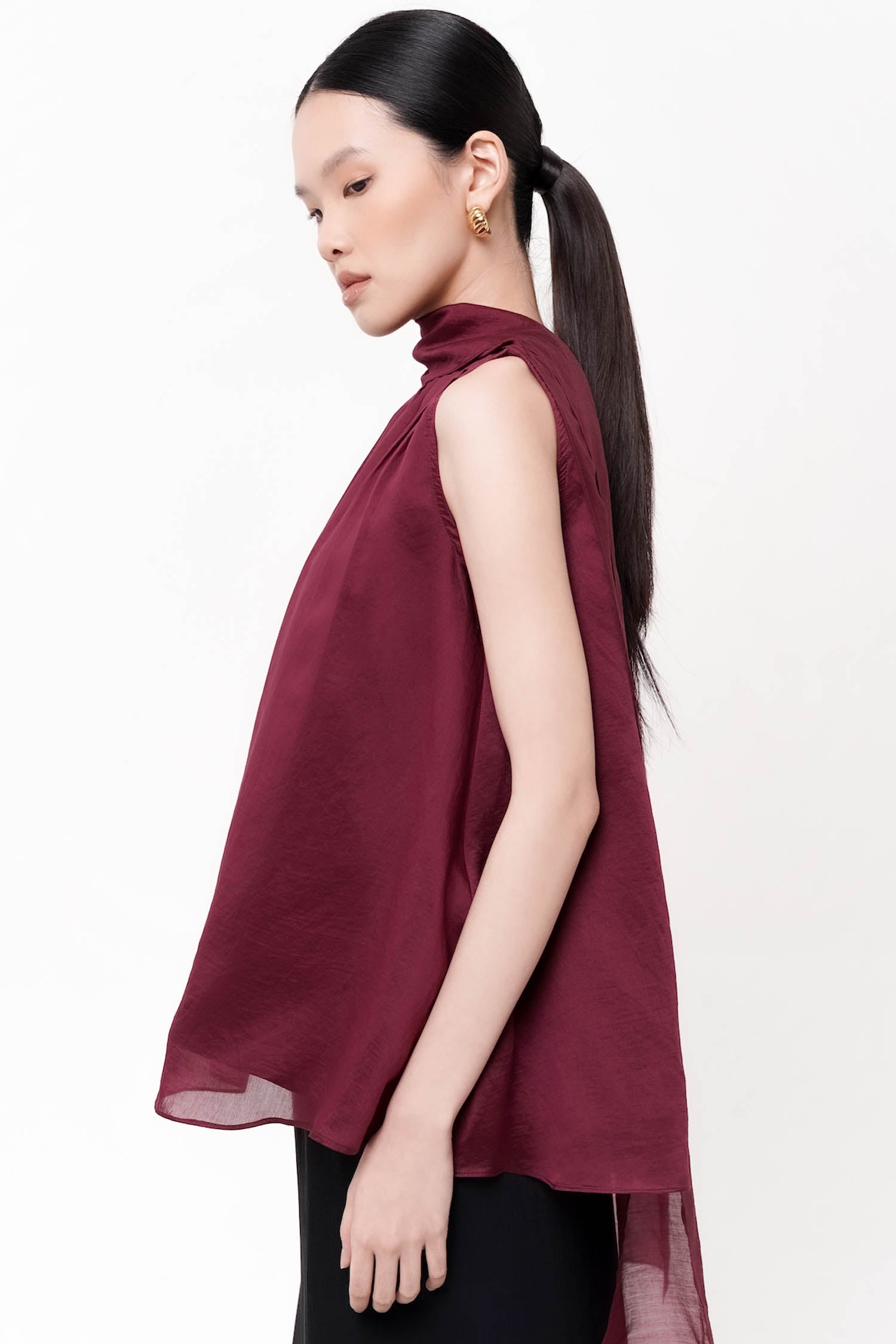 Beaufort Loose Top In Wine