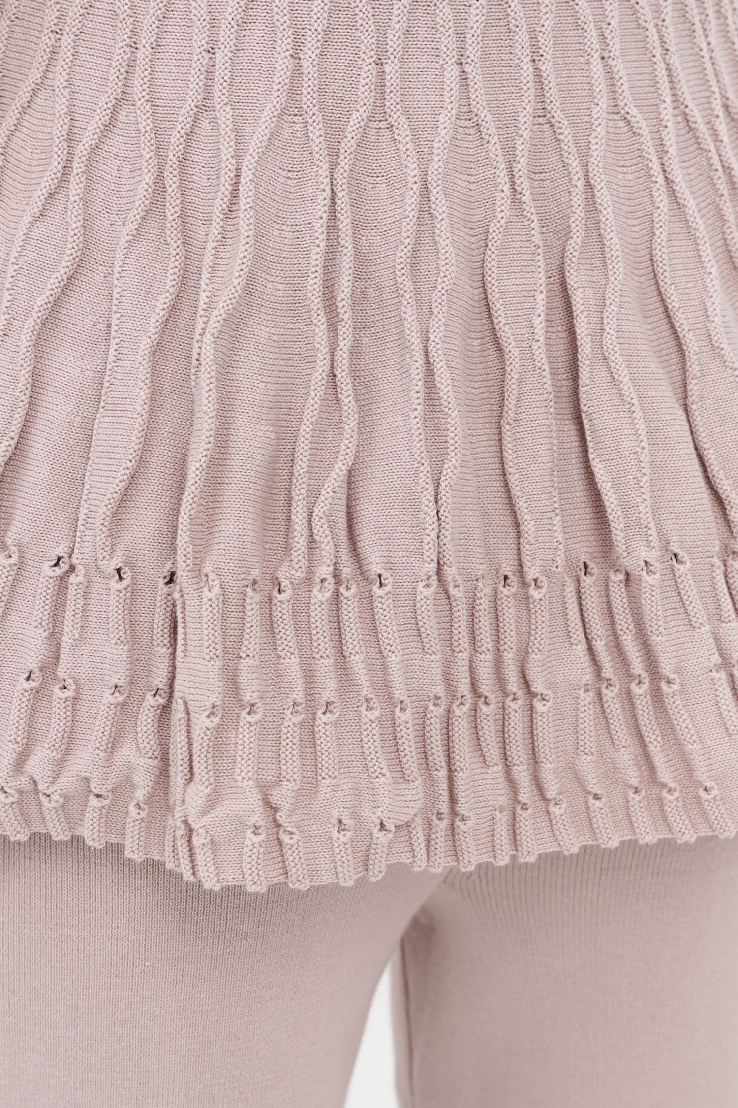 Dakota Peplum Knit Top In Dusty Pink