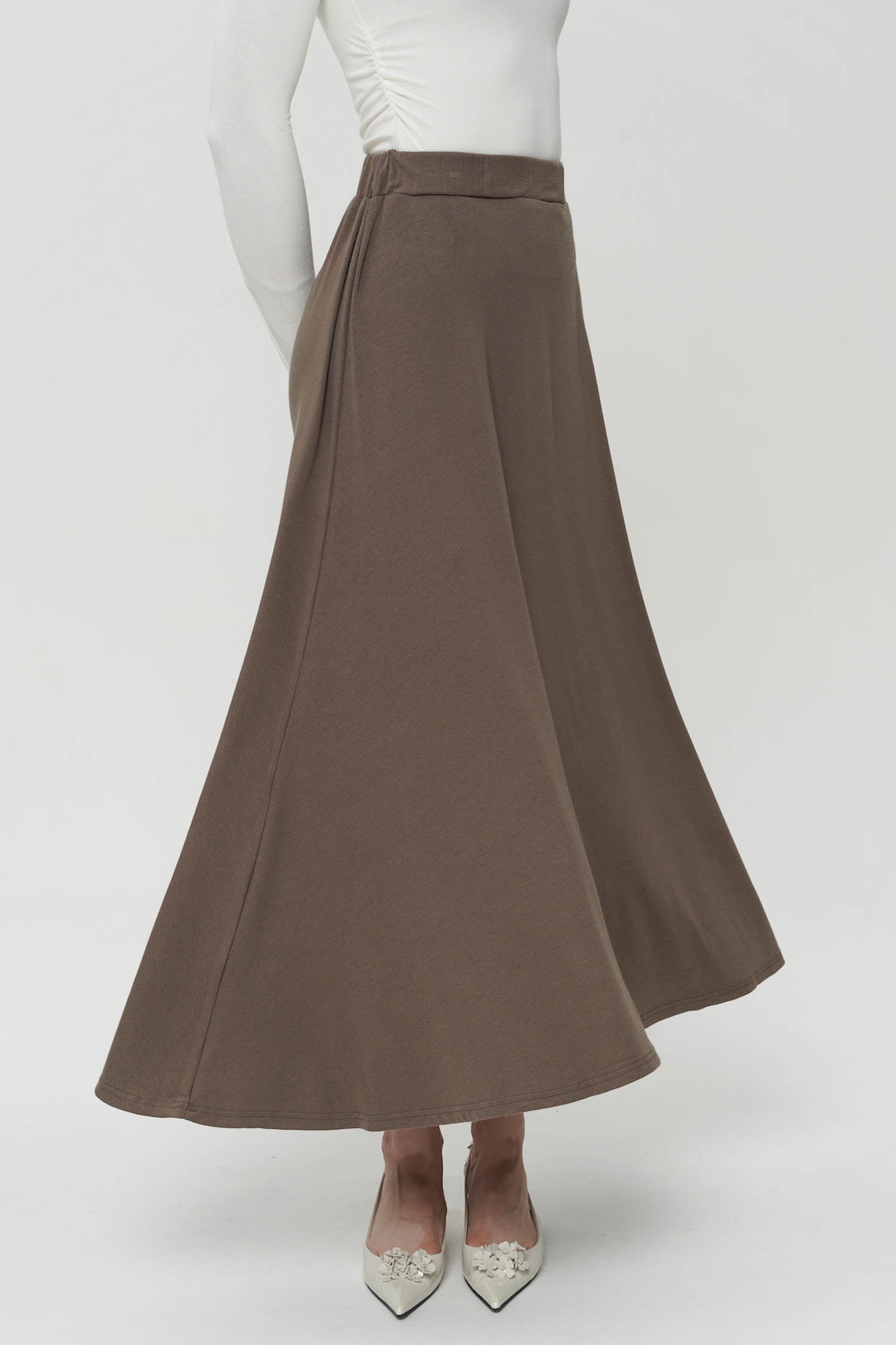 Galen Midi Skirt In Mocca