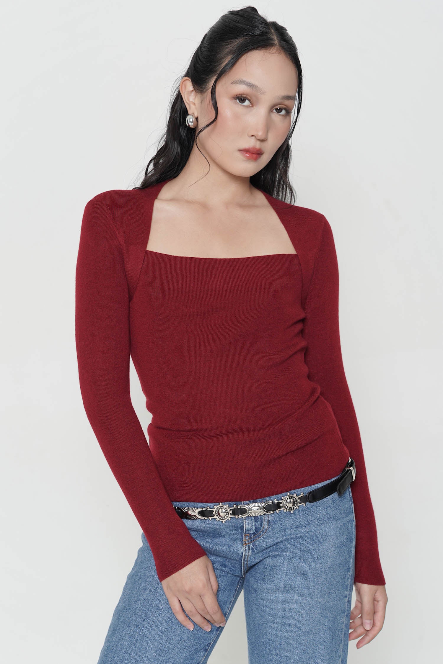 Zenji Top In Maroon