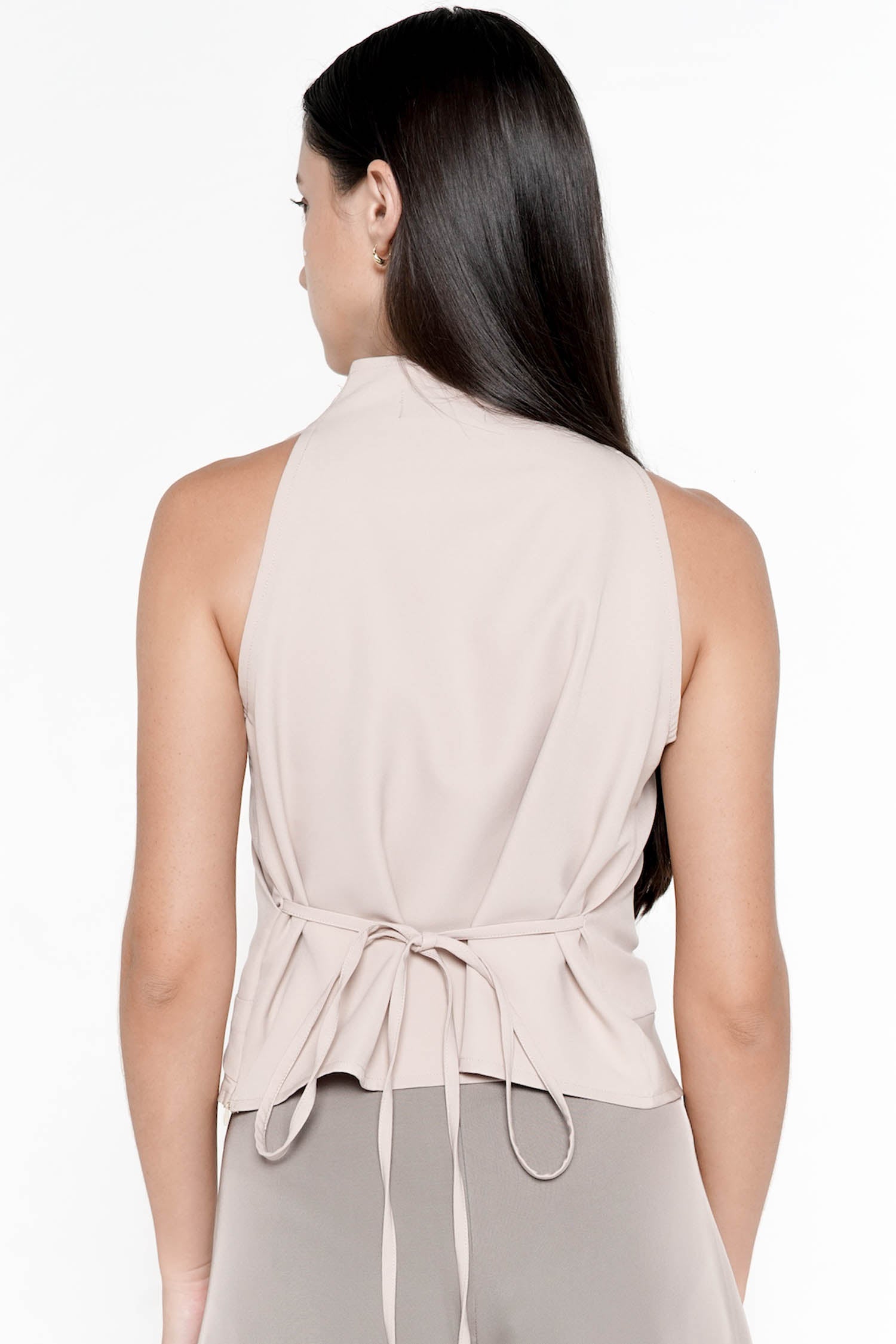 Pine Wrap Top In Nude