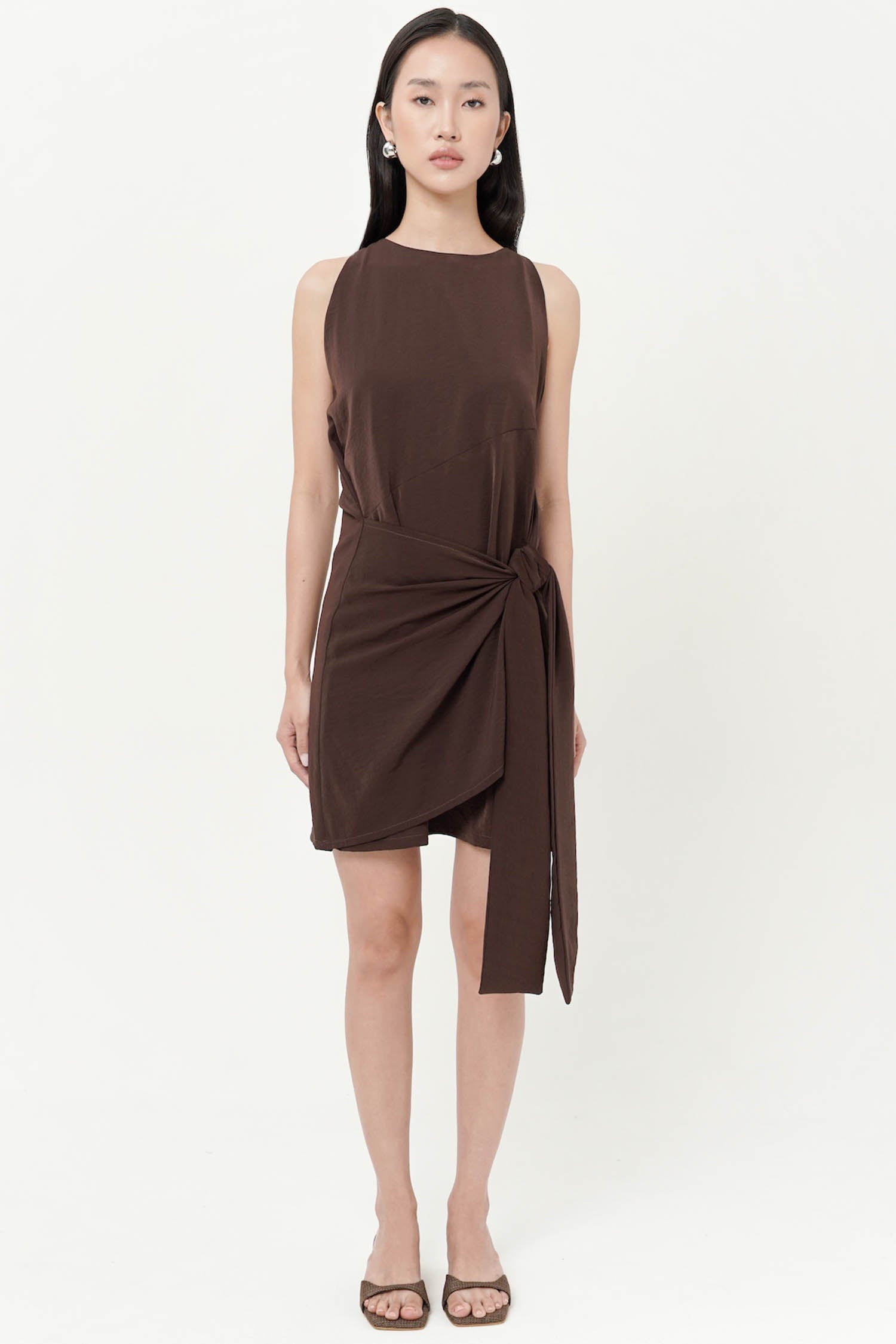 Nimah Mini Dress In Espresso