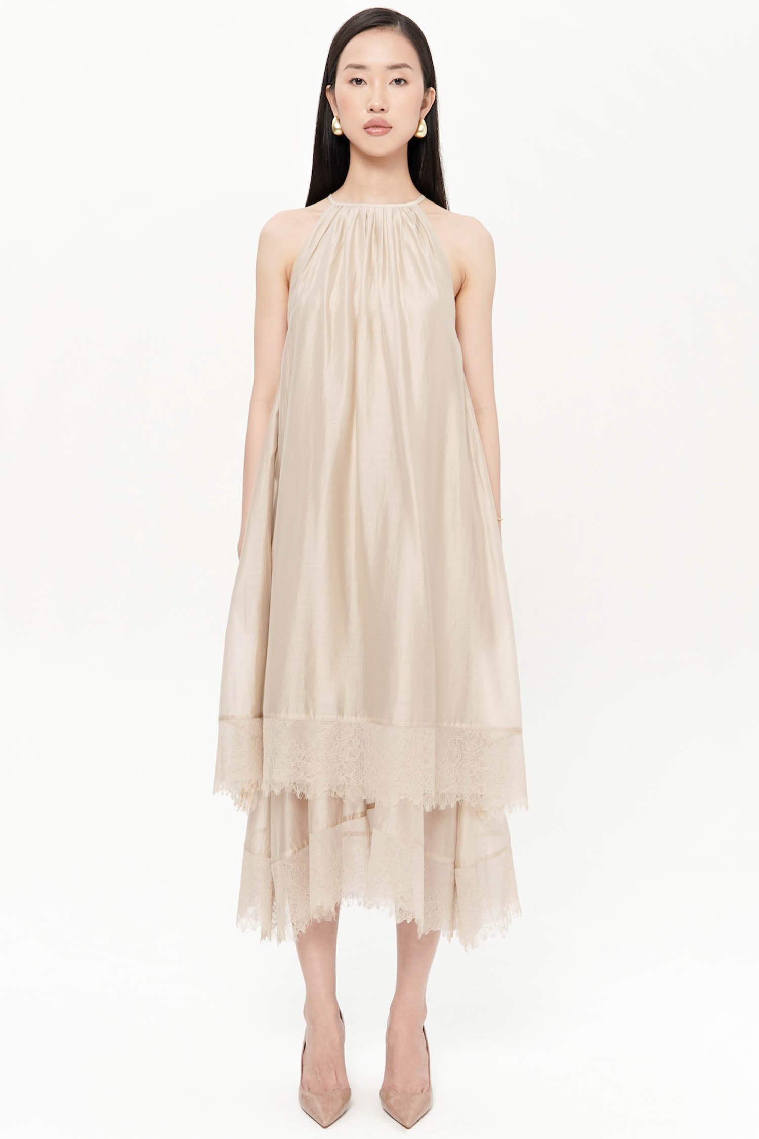 Flor Dress in Champagne