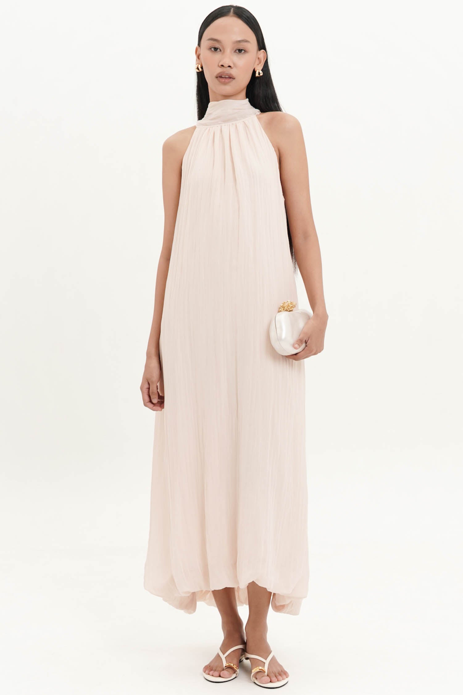 Ghieri Maxi Dress In Peach