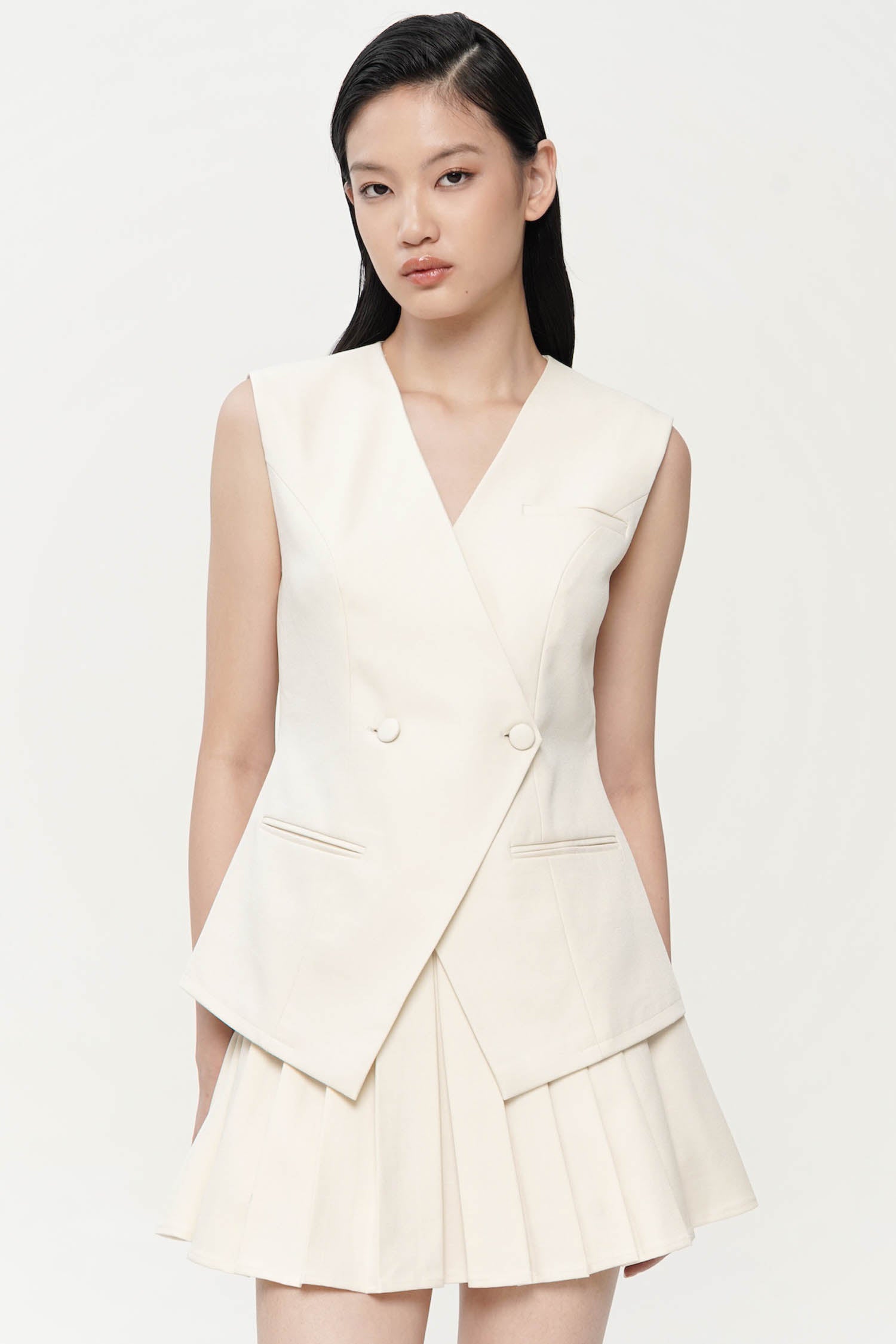 Gaspar Vest In Creme