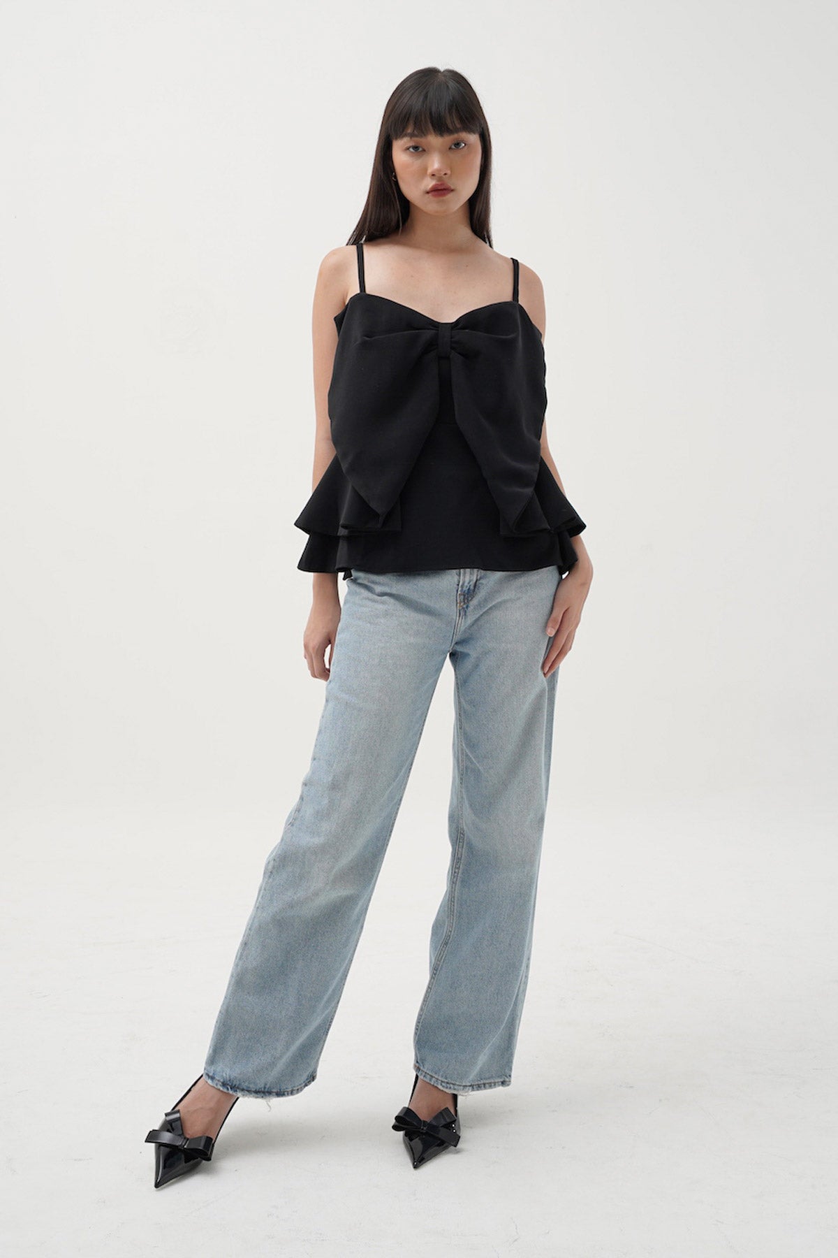 Eclette Bow Top In Black (3 LEFT)