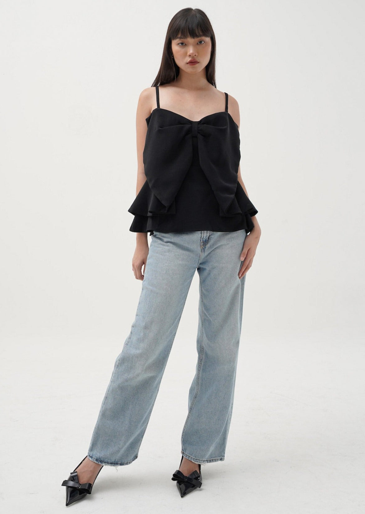 Eclette Bow Top In Black
