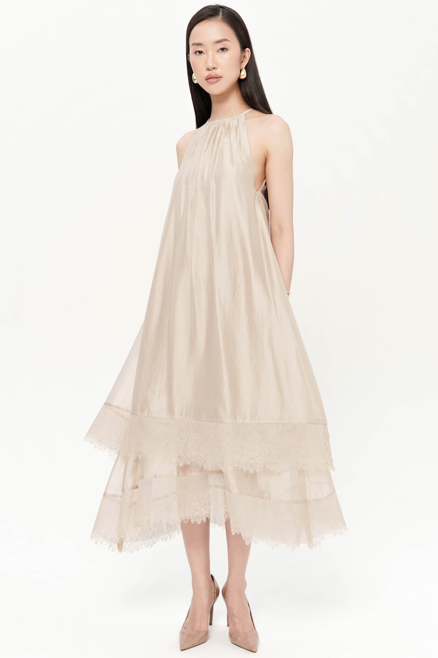 Flor Dress in Champagne