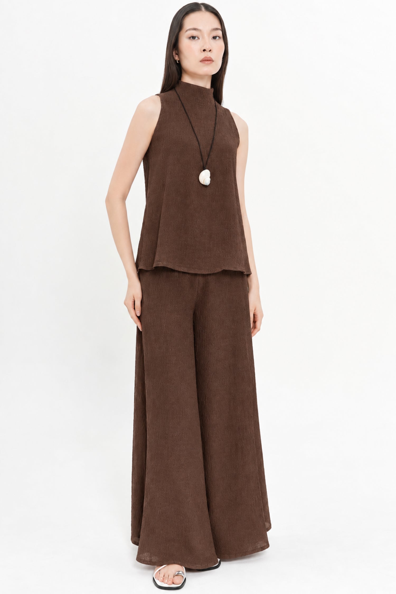 Santina Wide Leg Pants In Espresso