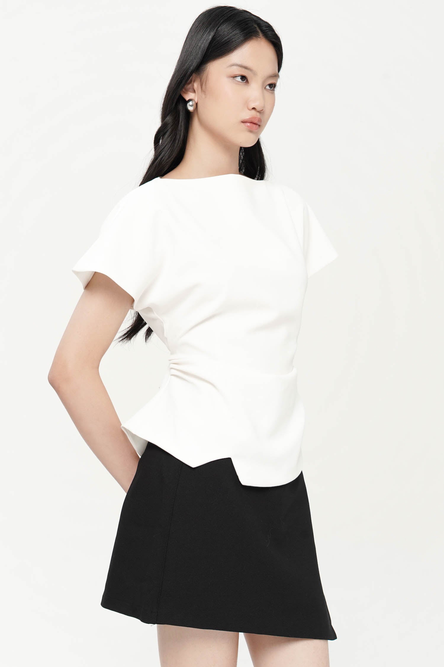 Sennan Cinched Top In Broken White (Delivery May 5)