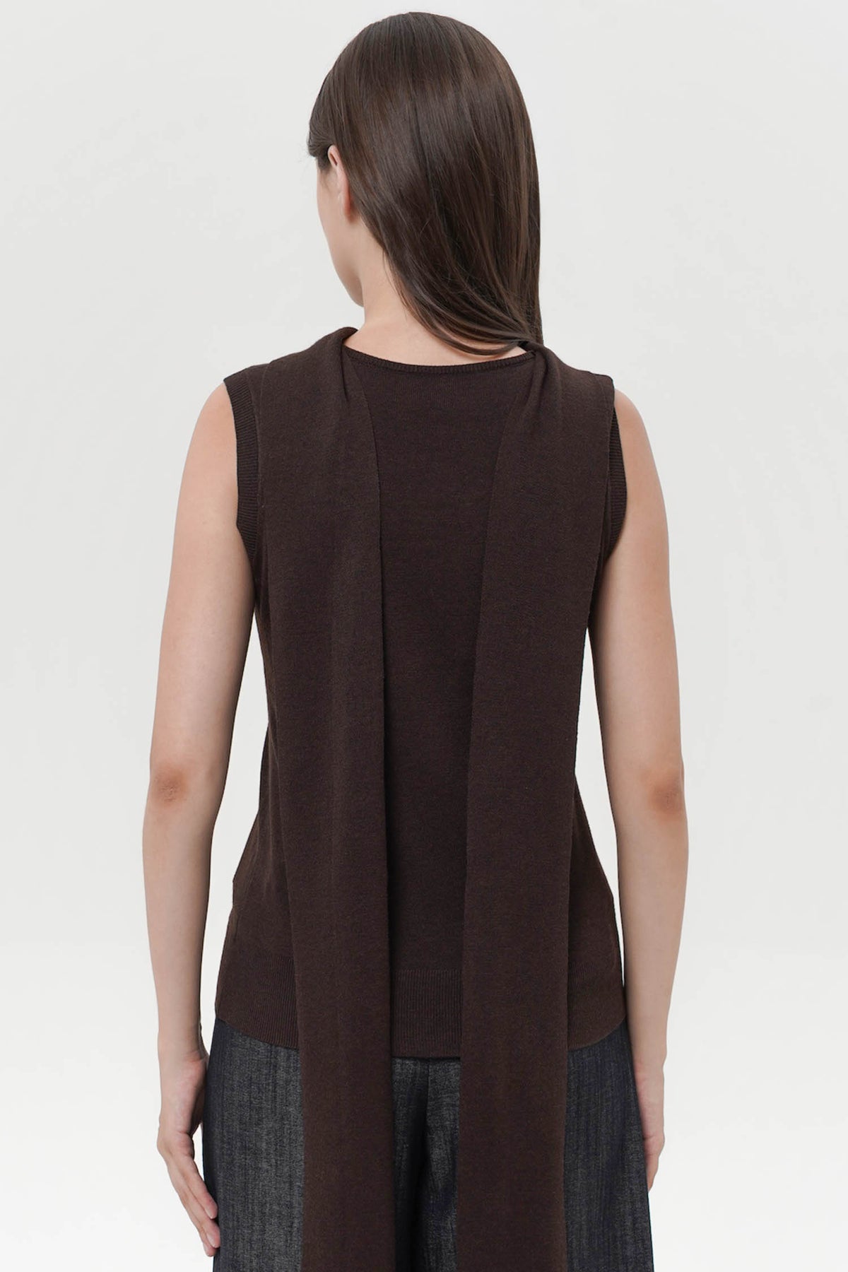 Derby Shawl Knit Top In Espresso