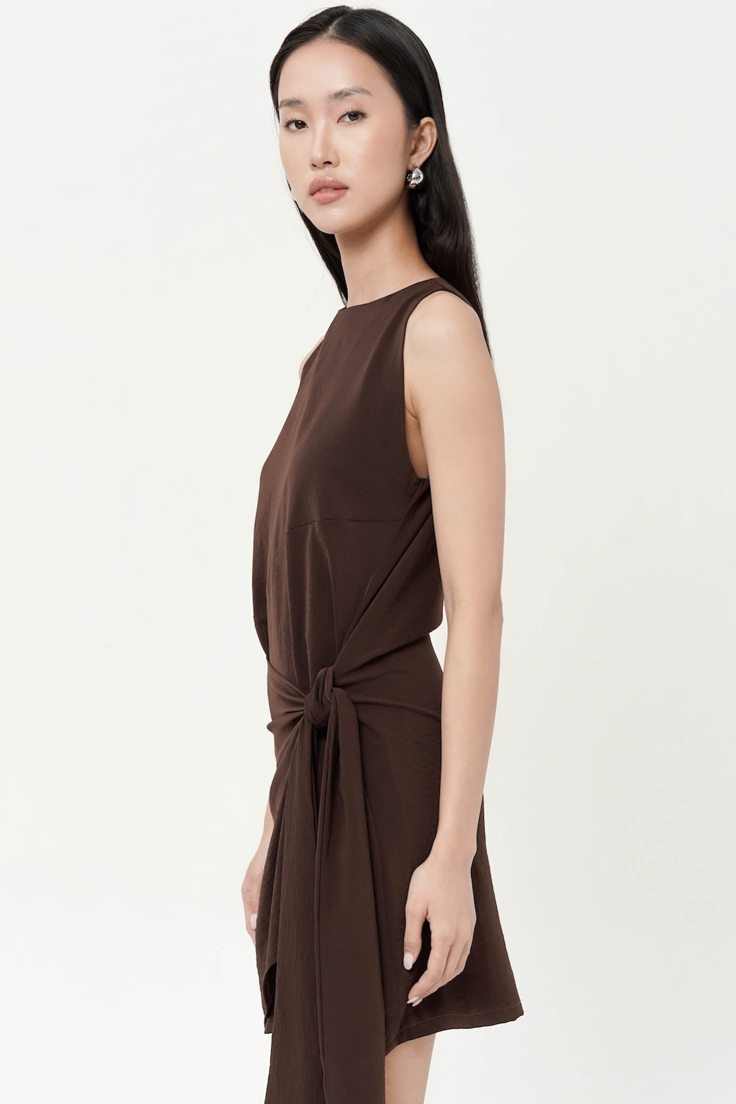Nimah Mini Dress In Espresso