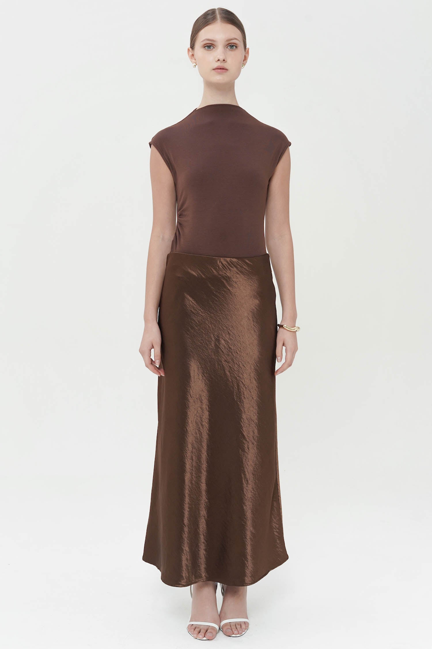 Francie Maxi Skirt In Brown