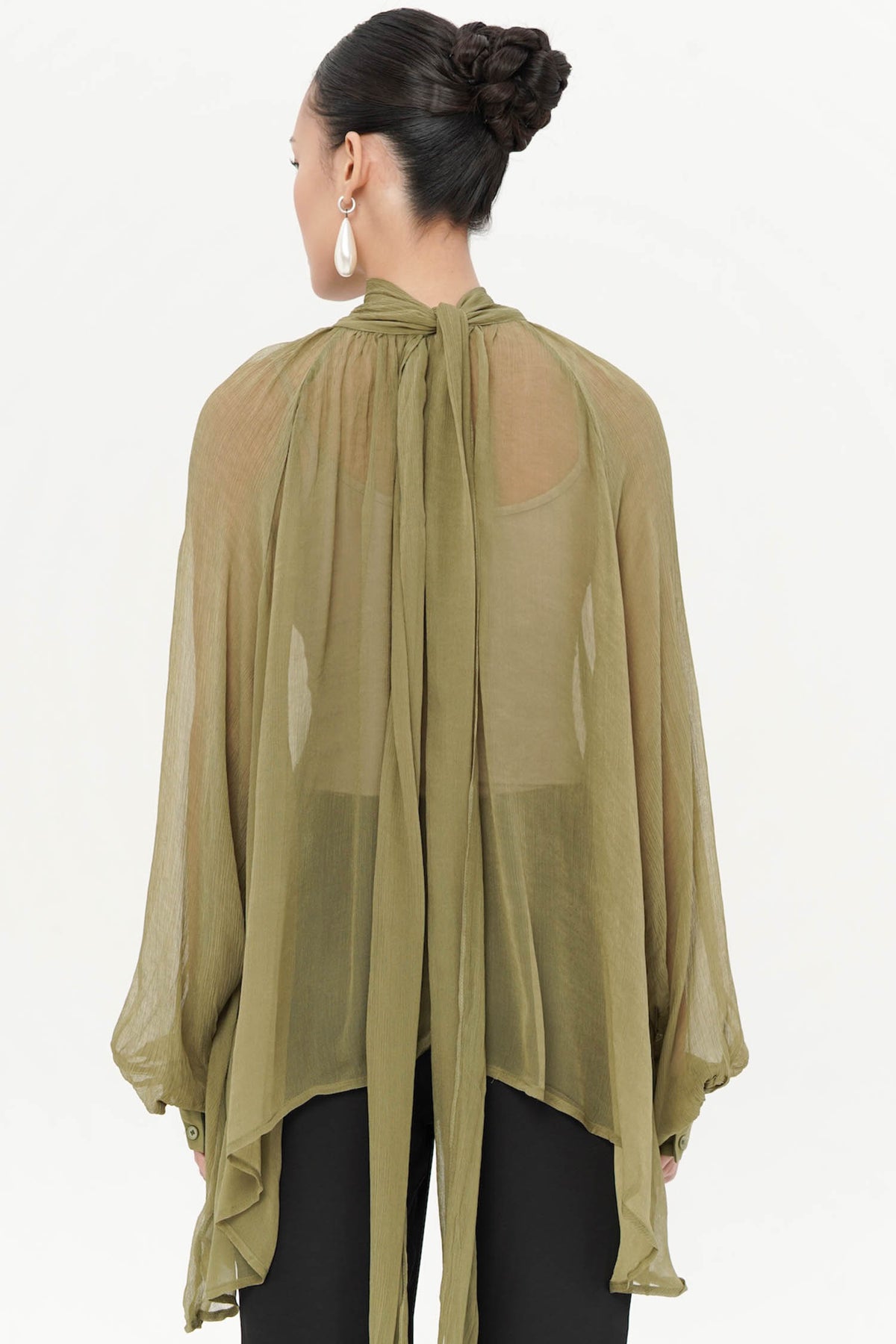 Estate Translucent Top In Olive