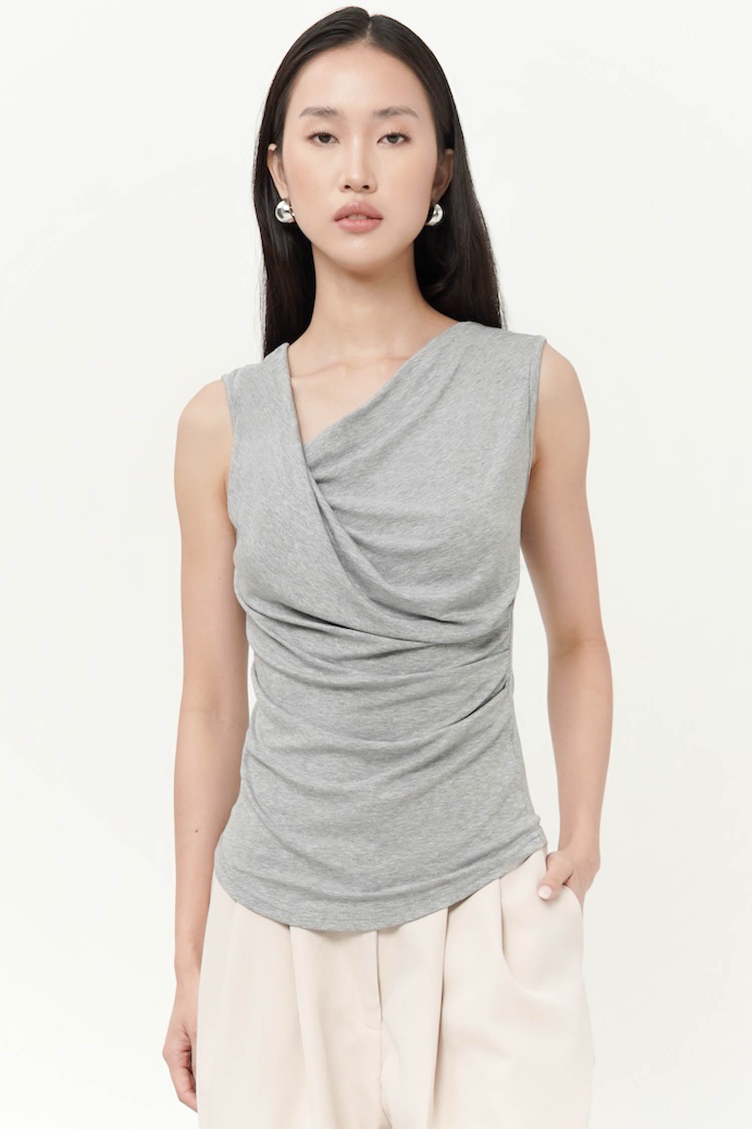 Solene Top In Grey