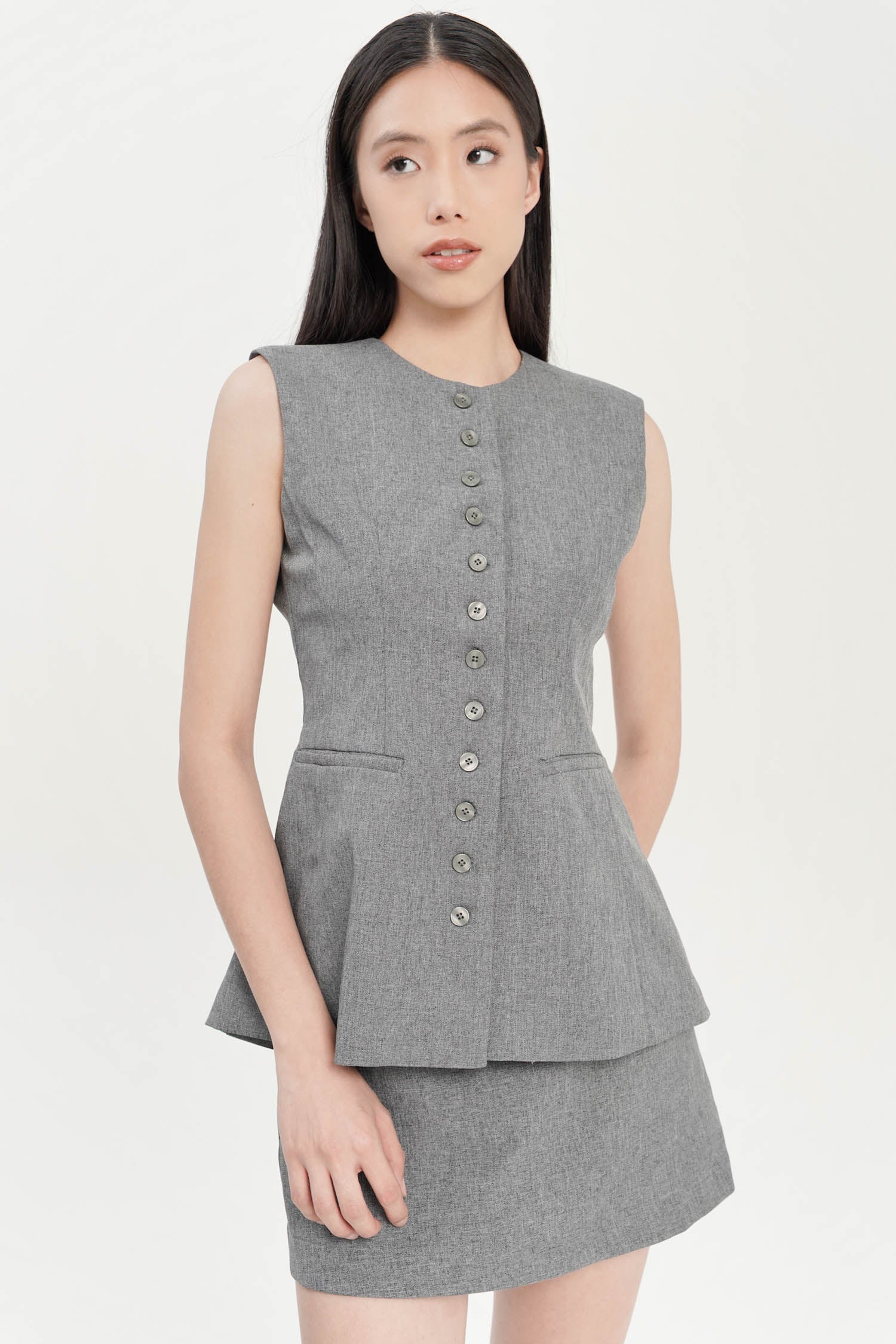 Sigis Long Top In Grey