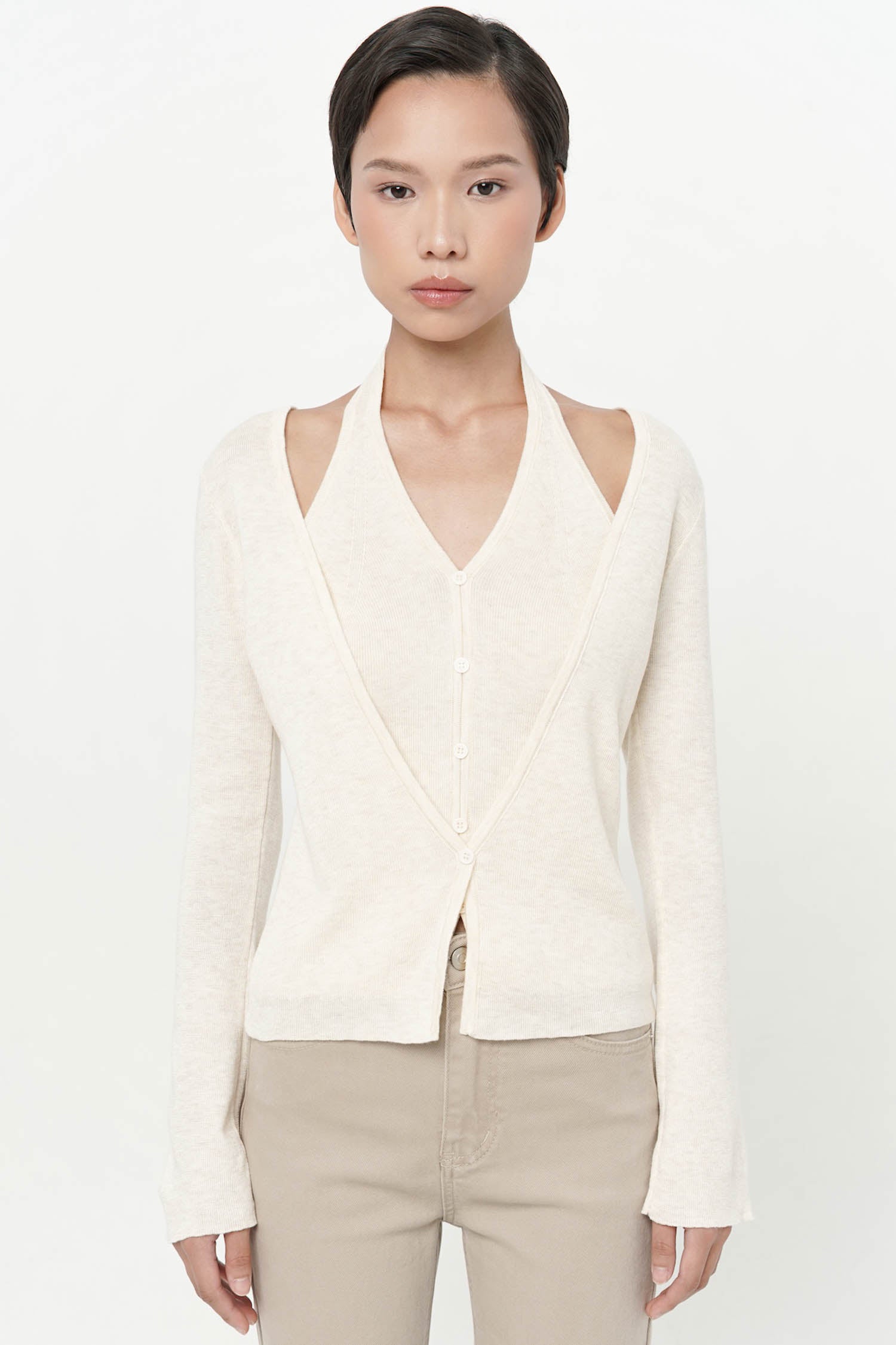 Freya Knit Top In Creme
