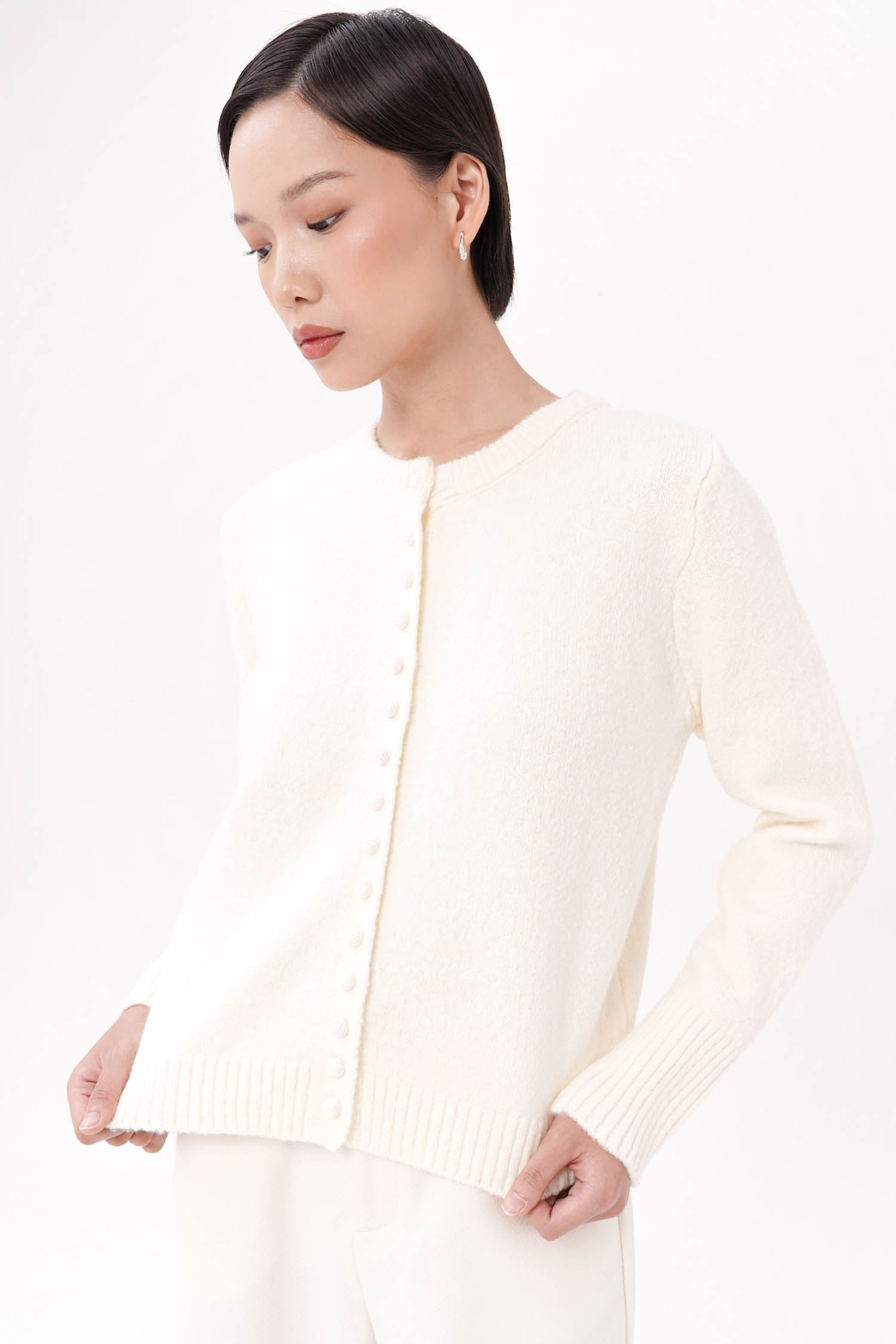 Raina Cardigan In Broken White