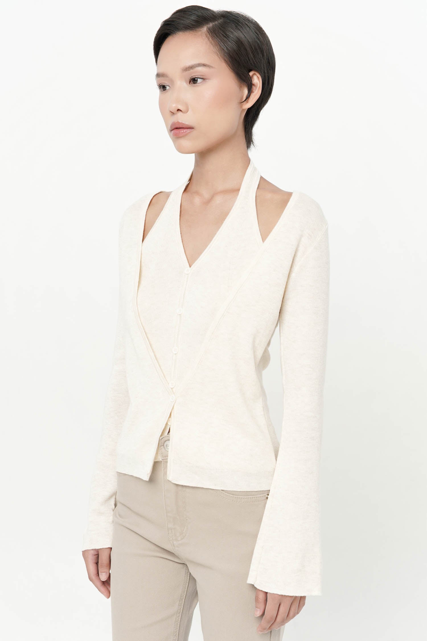 Freya Knit Top In Creme