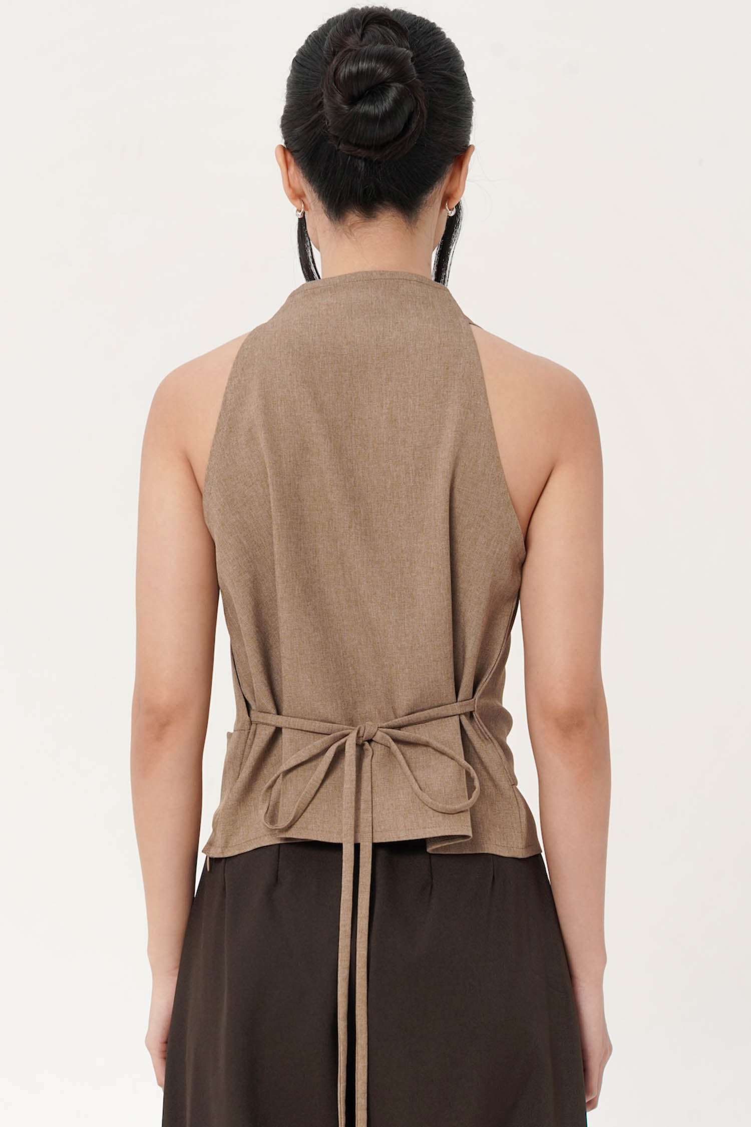 Pine Wrap Top In Latte