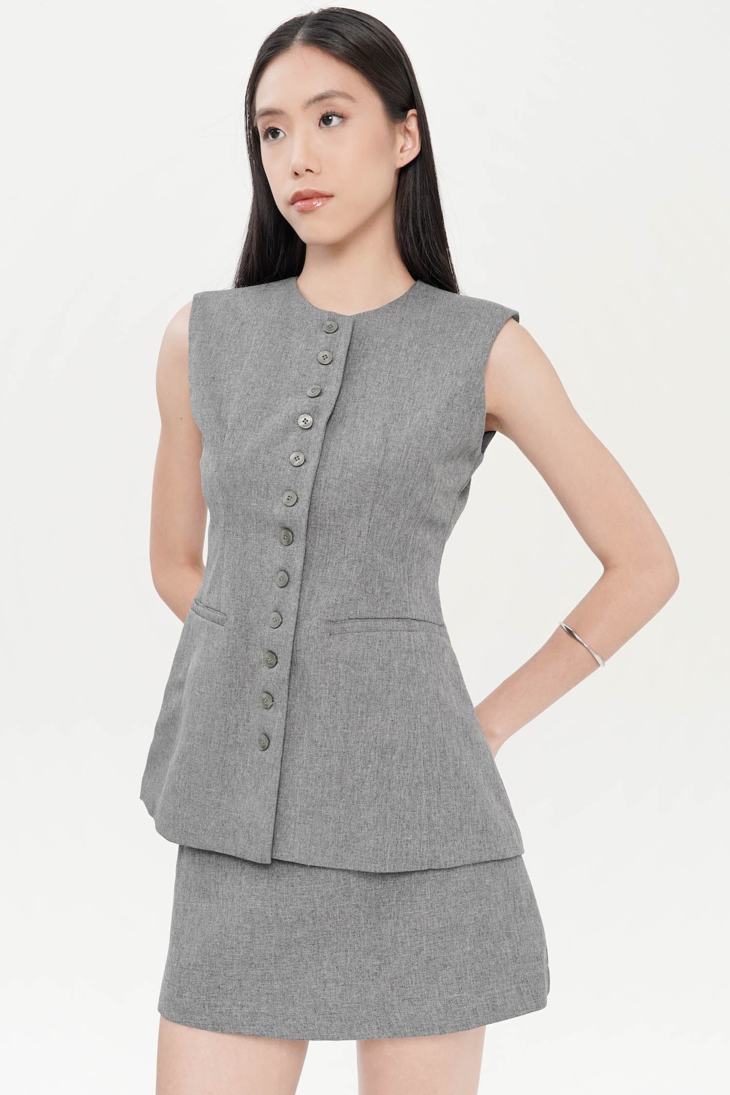 Sigis Long Top In Grey