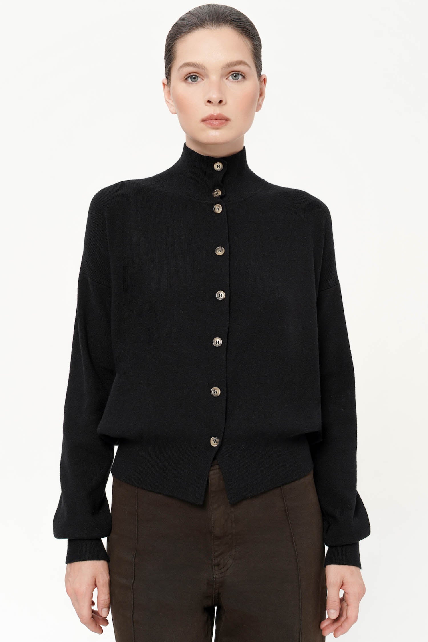 Elan Oversized Cardigan In Black