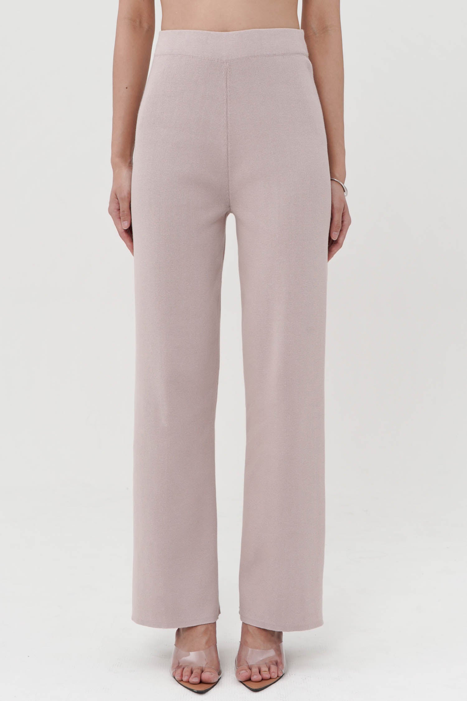 Hedwig Knit Trouser In Dusty Pink