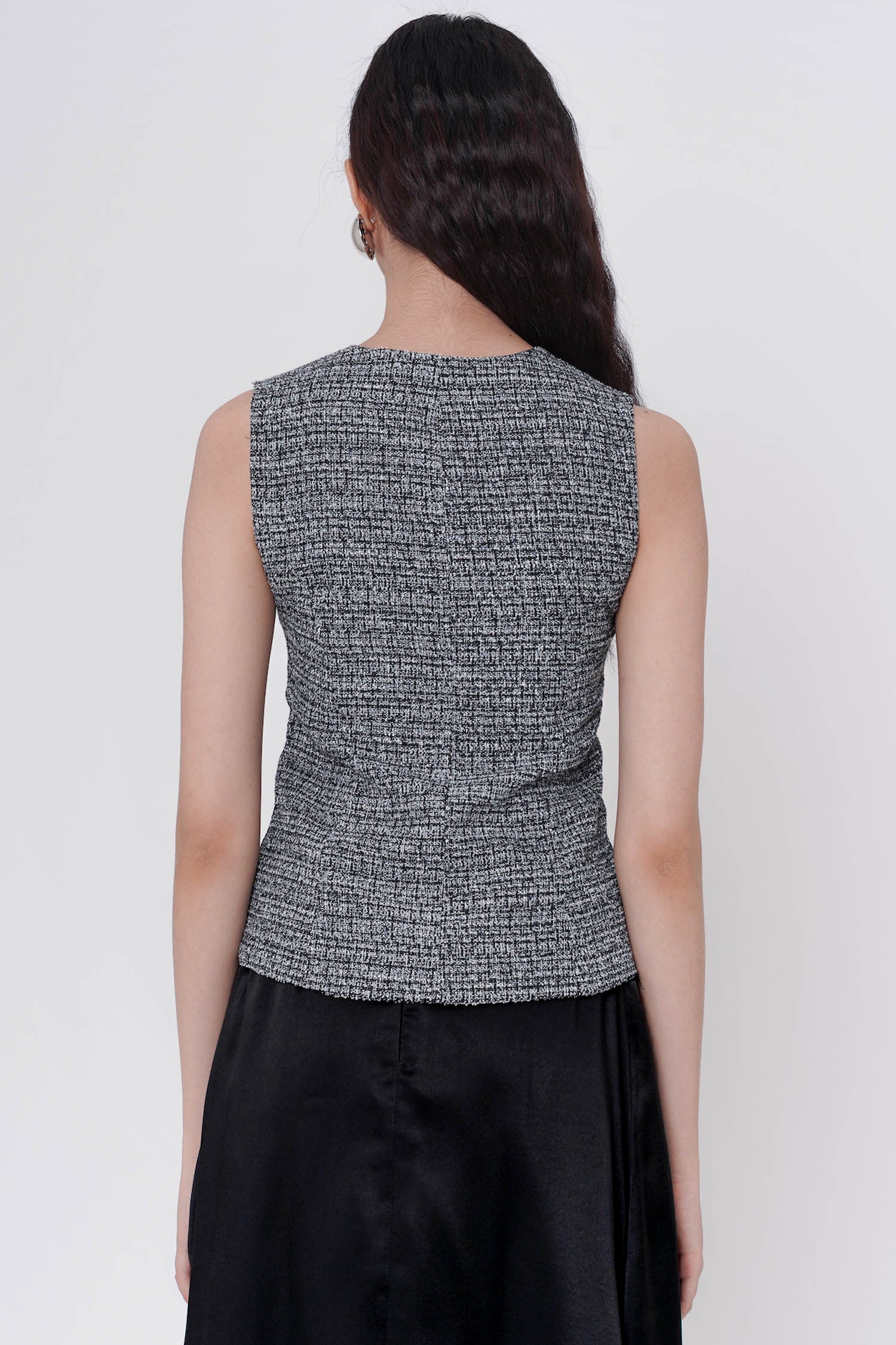 Kringle Tweed Vest In Black