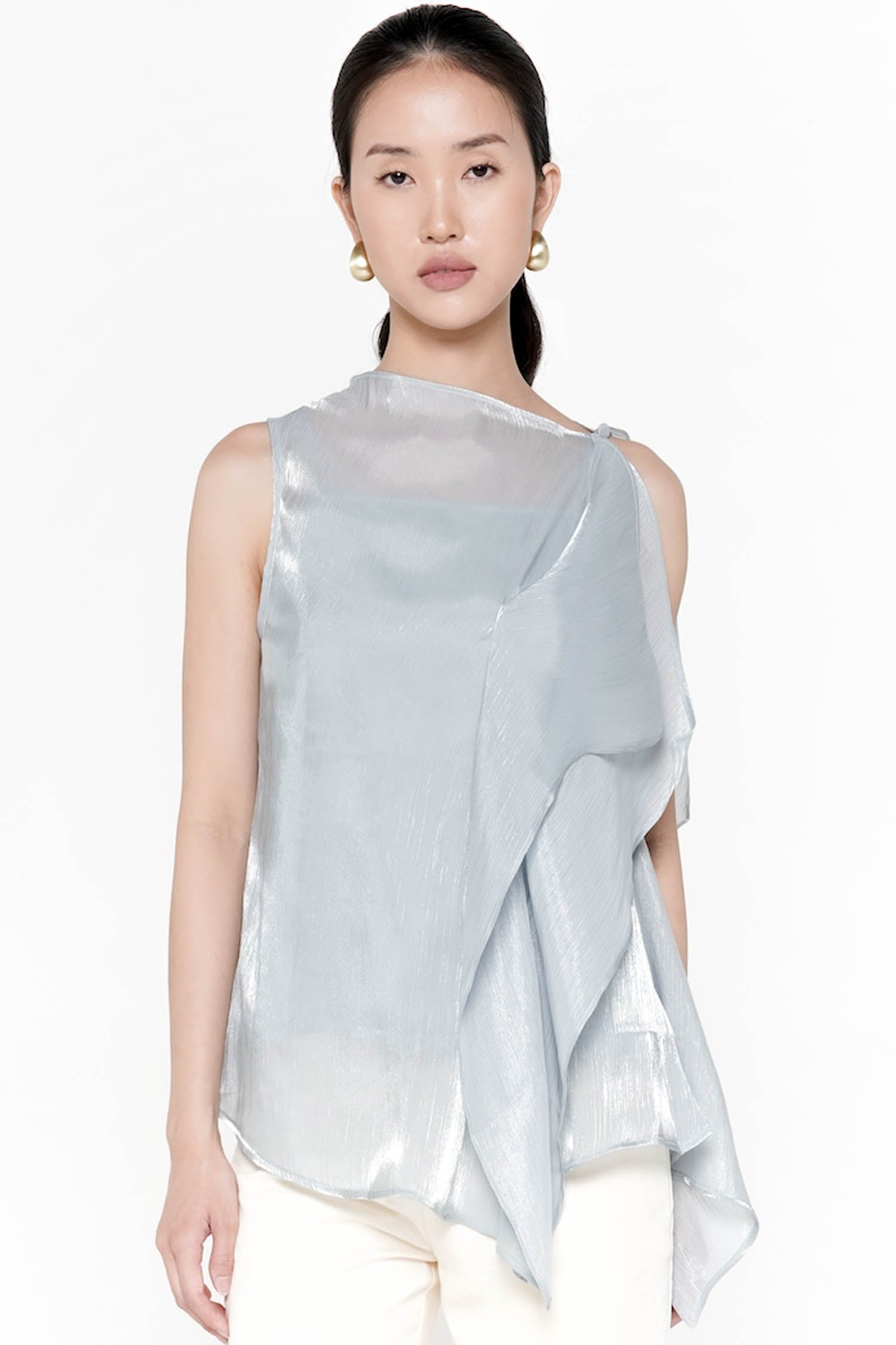 Cassiopeia Two-Piece Top In Dusty Blue