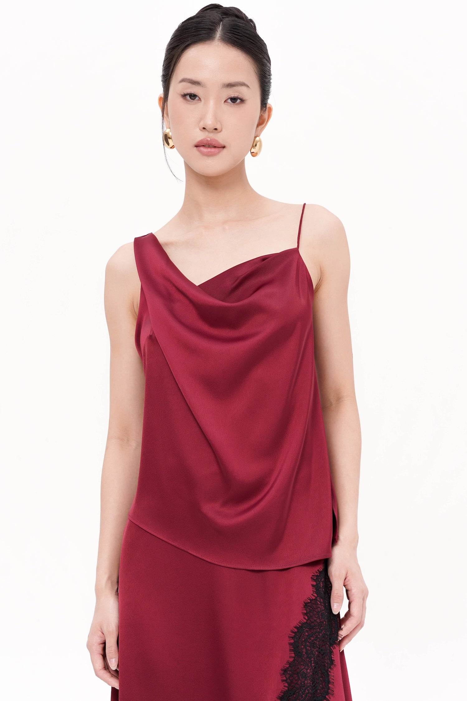 Mykonos Asymmetrical Top In Wine