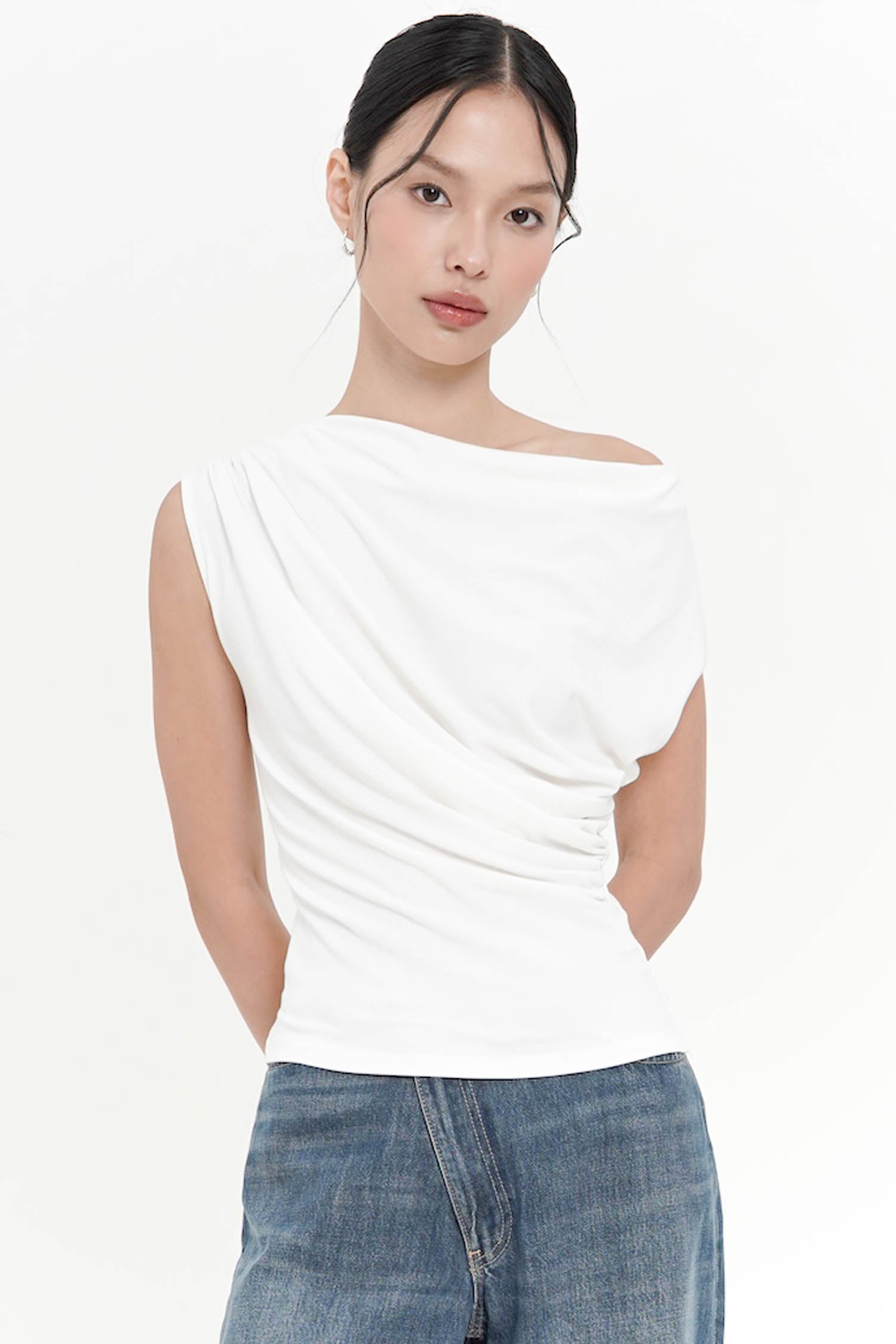 Merino Top In White