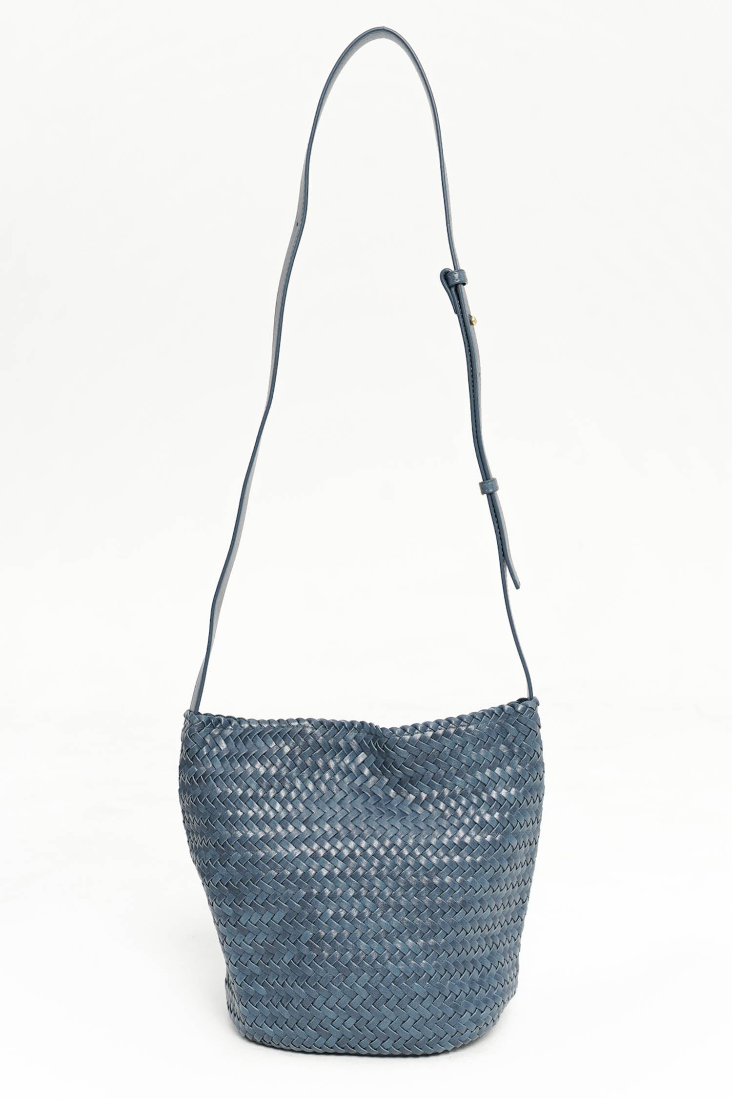 Bevel Bucket Bag In Blue Graphite