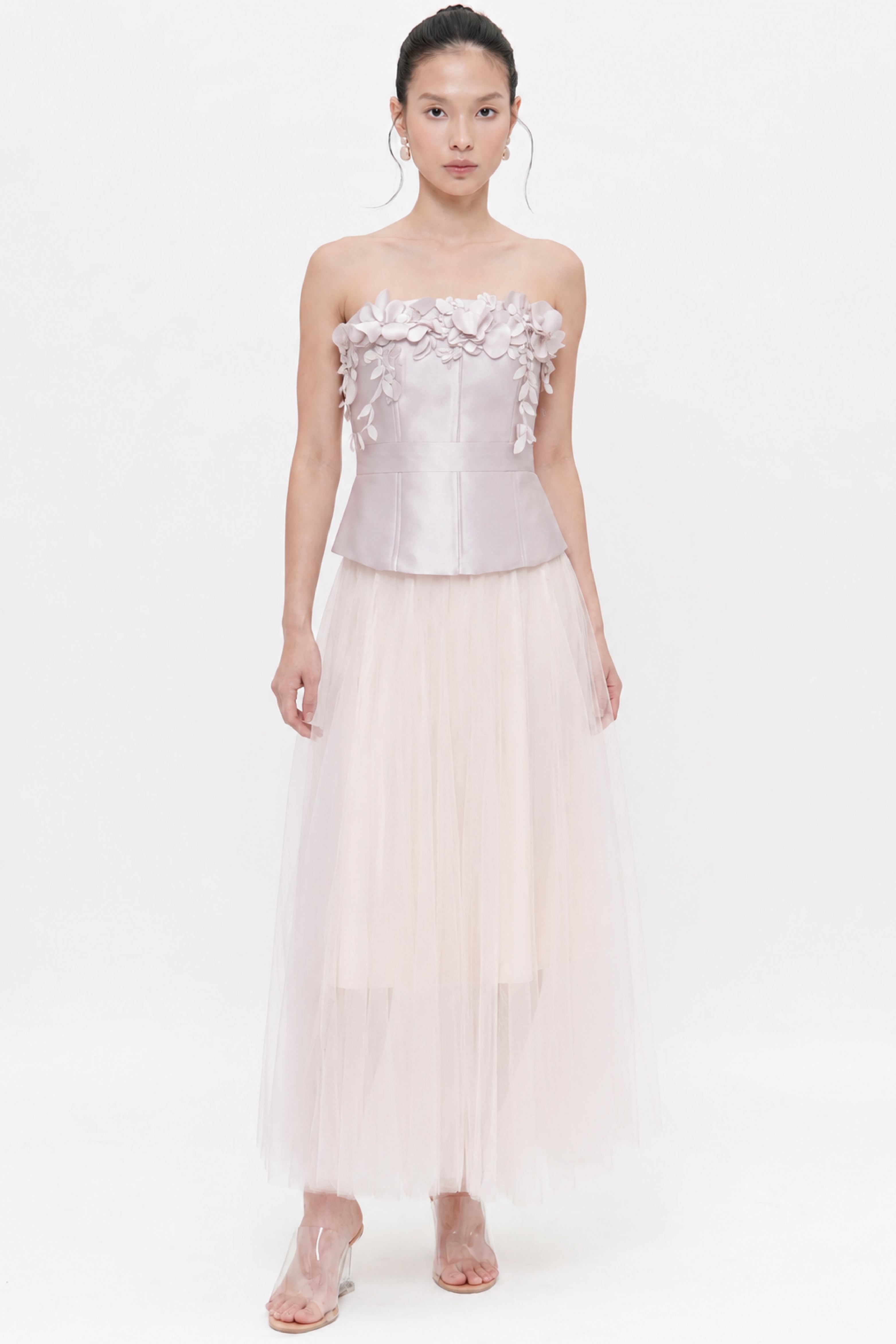 Floren Top With Tulle Skirt in Pink