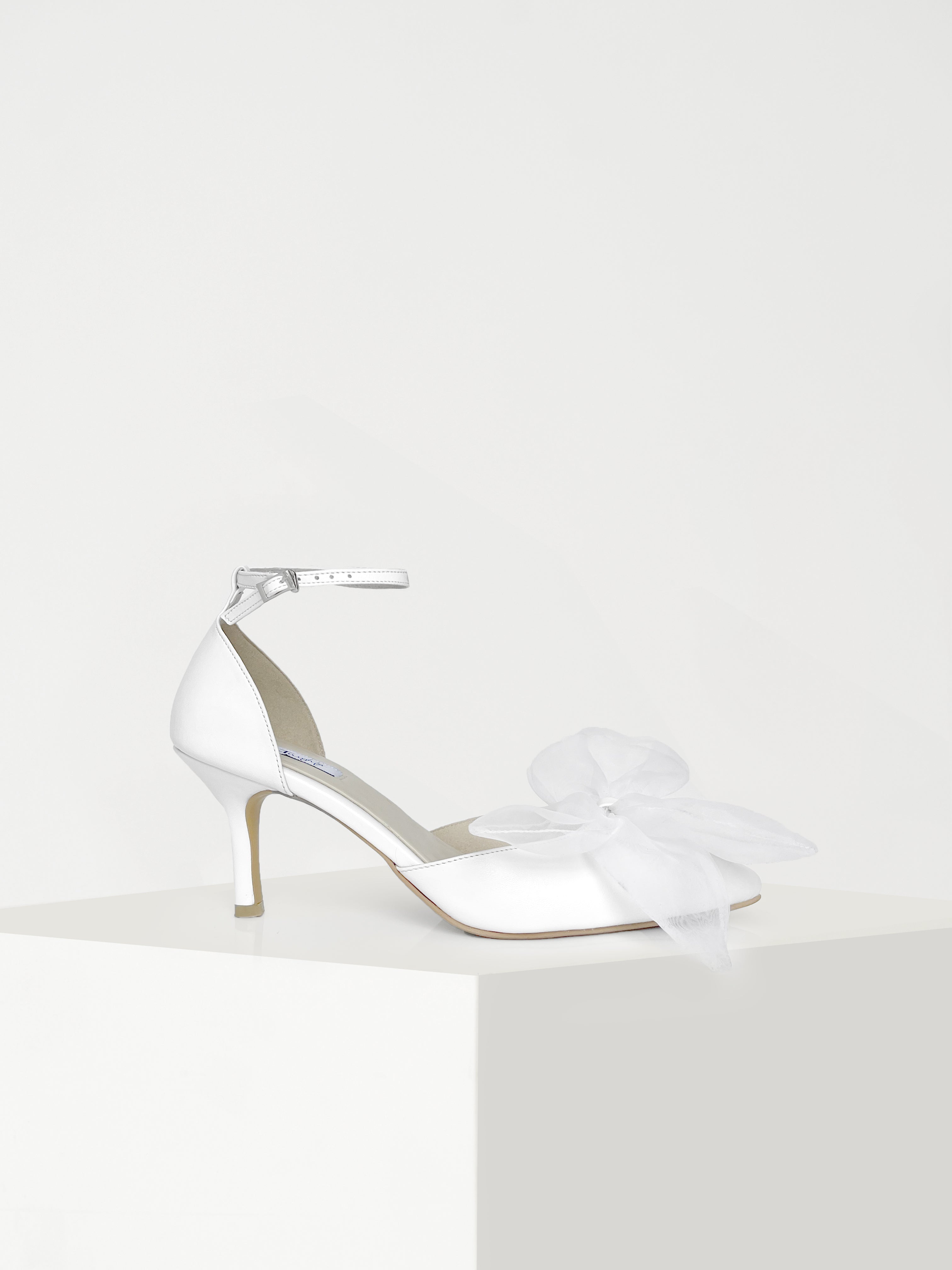 Lilium Strap Heels In White